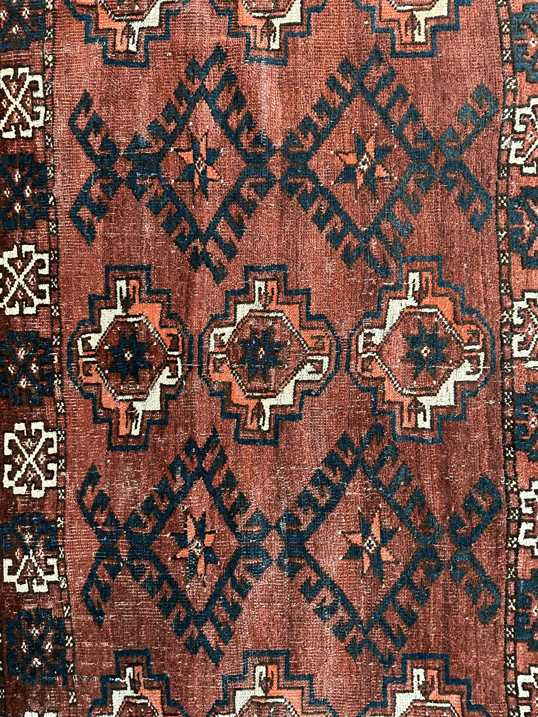 Antique Kizil Ayak Turkoman Chuval, Juval Rug 60"×34”