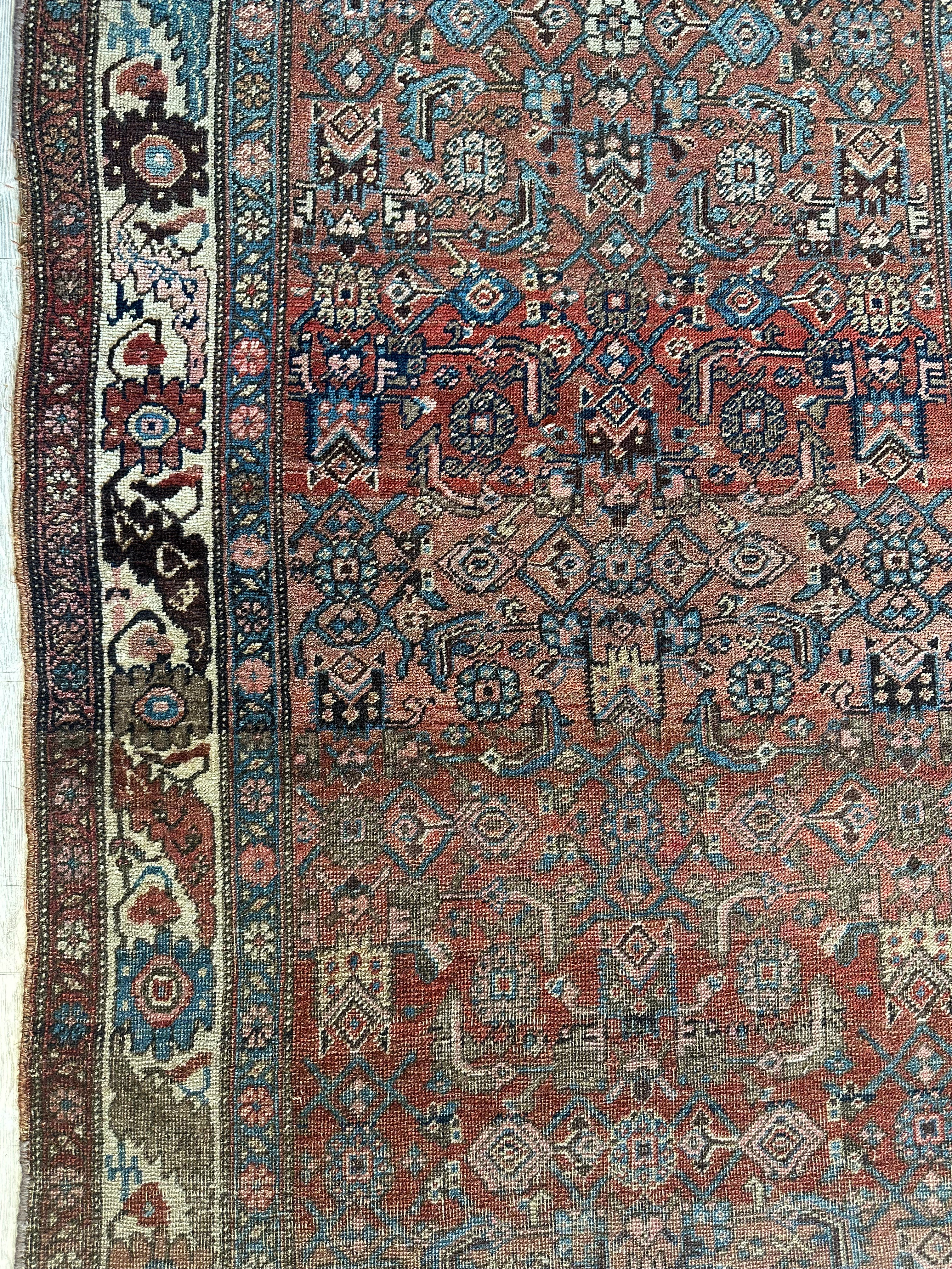 Antique Late 19th Century Persian Hamadan Rug 4 x 7