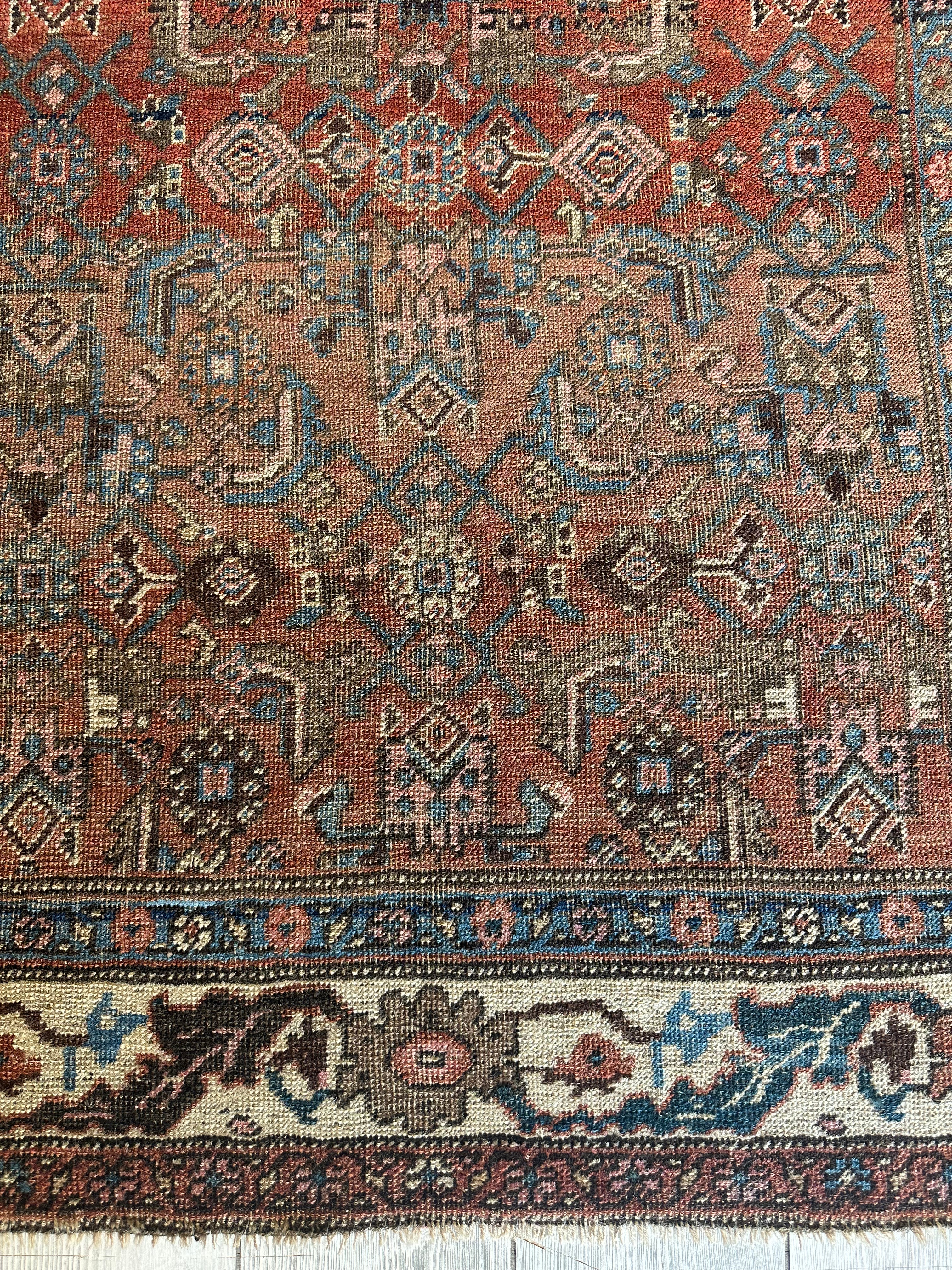 Antique Late 19th Century Persian Hamadan Rug 4 x 7