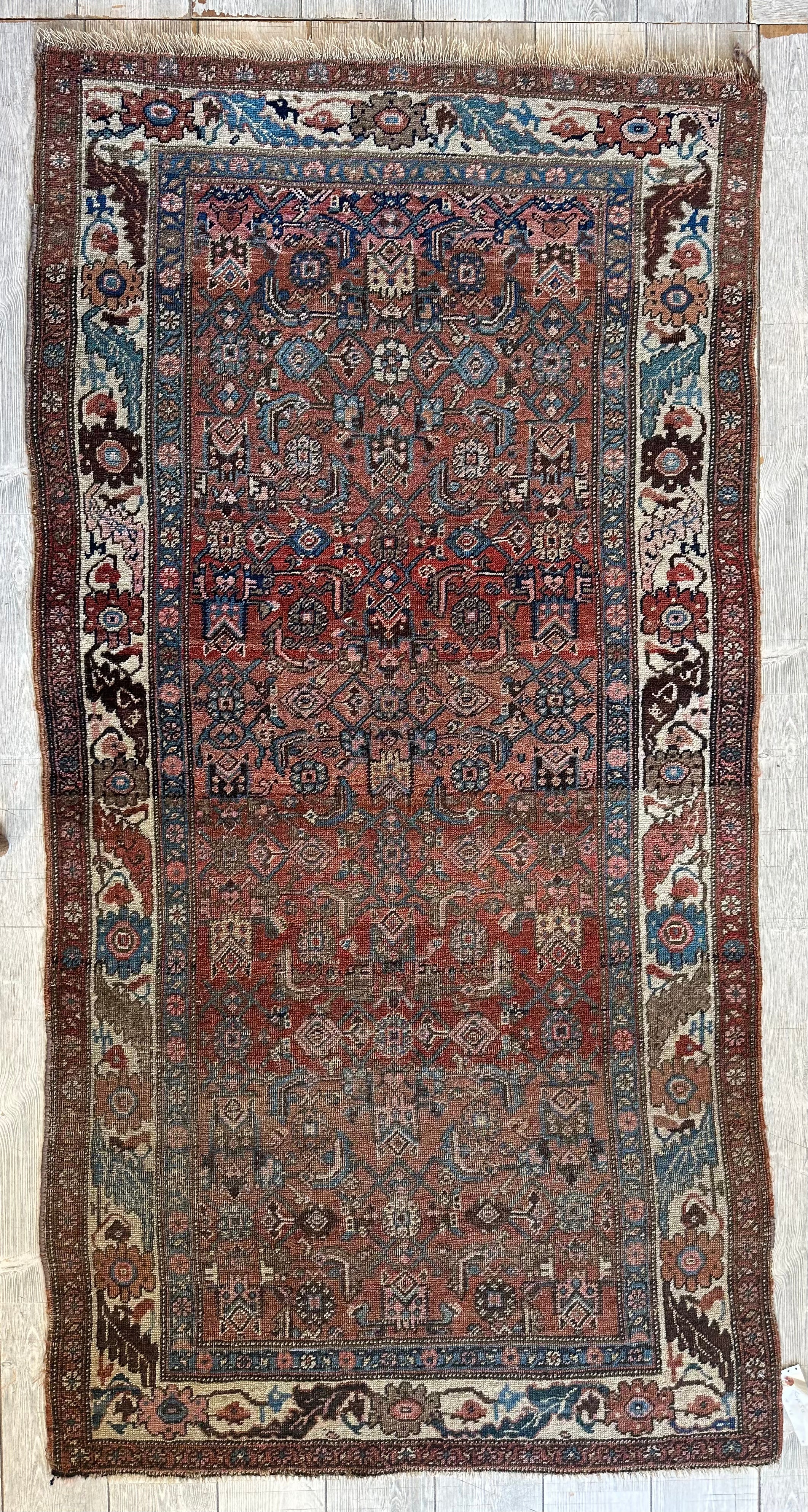 Antique Late 19th Century Persian Hamadan Rug 4 x 7