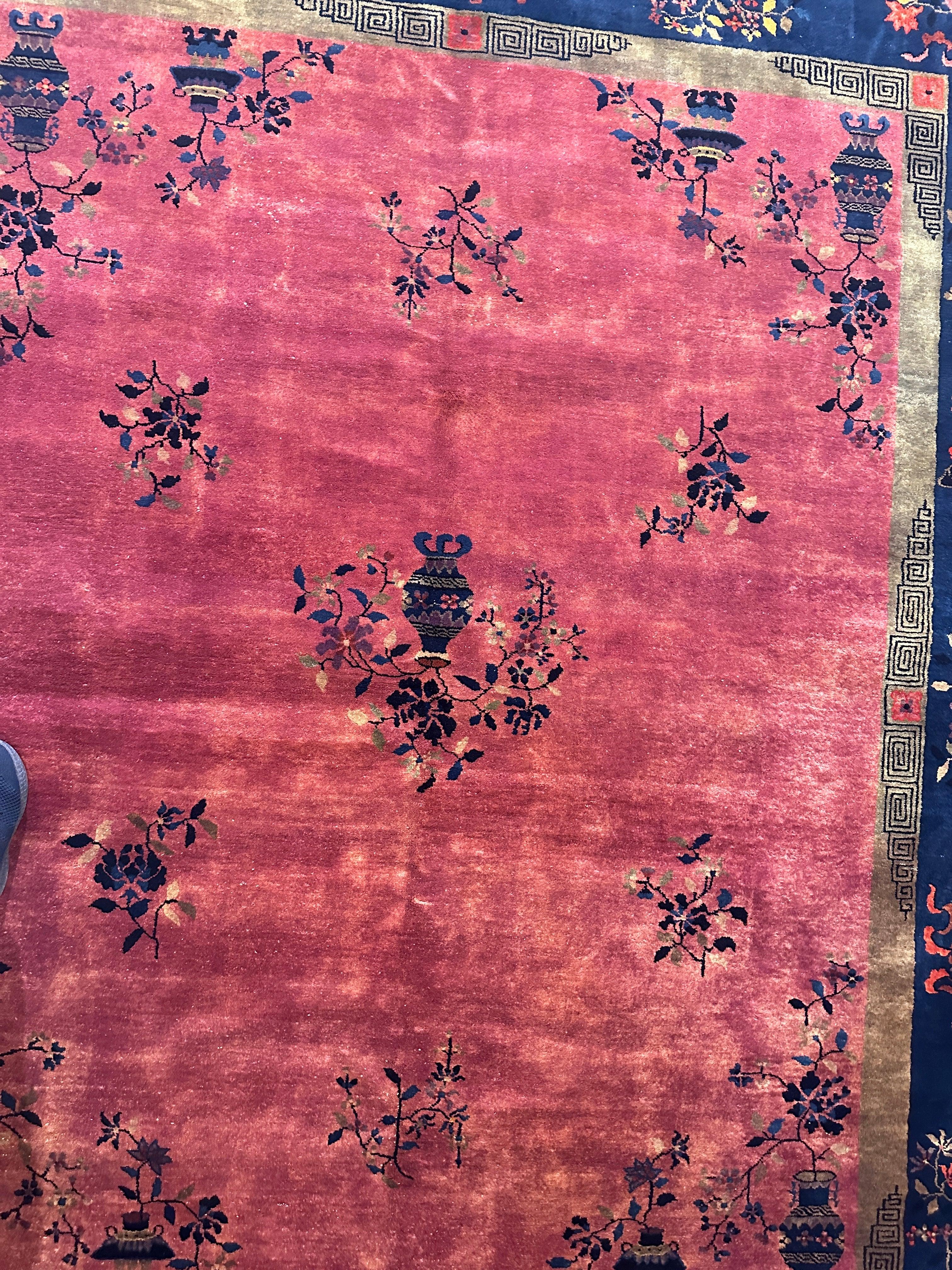 Antique Nicholas Chinese Art Deco Rug - 8'2" X 9'9"