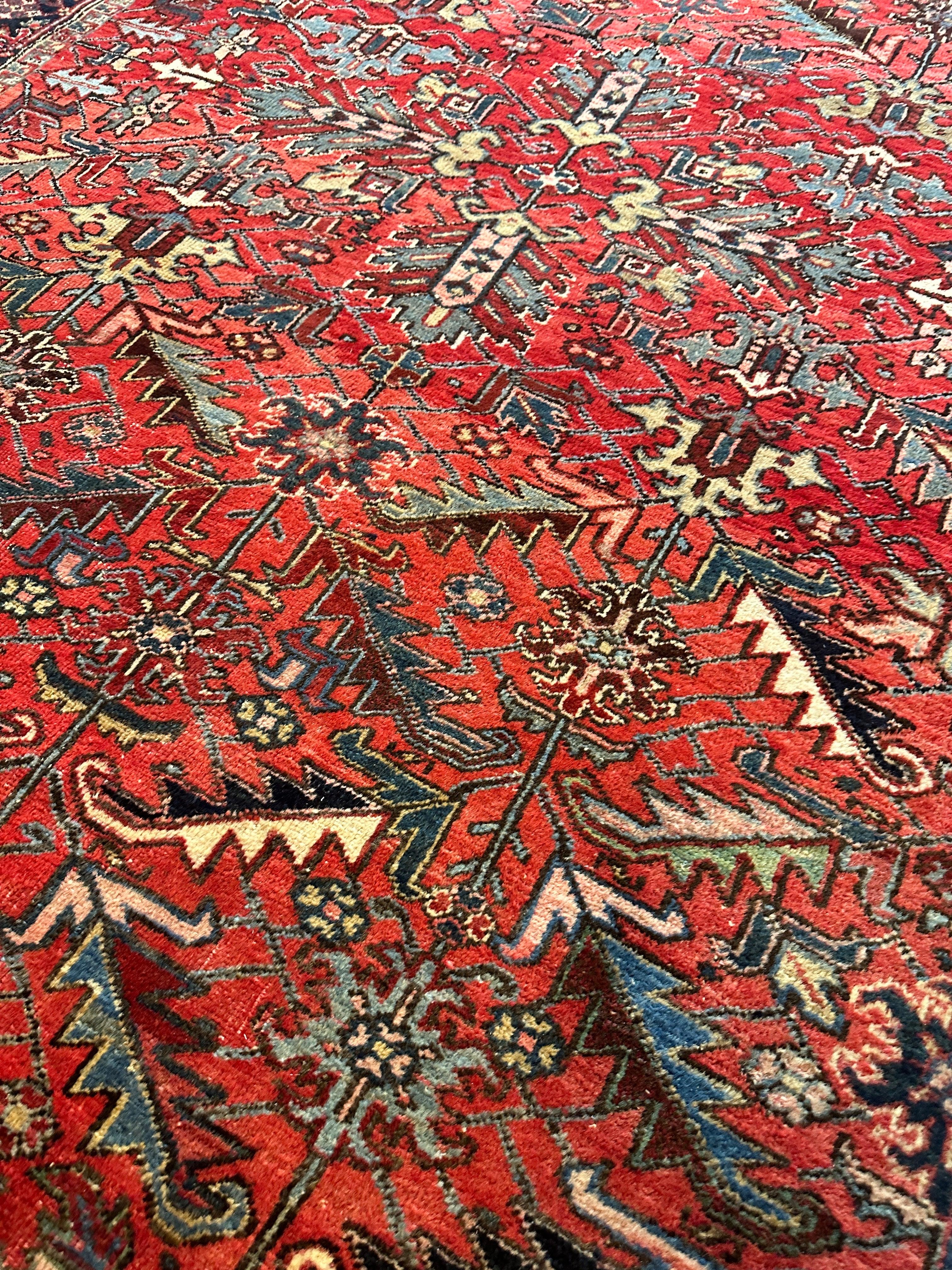 Antique Persian Allover Heriz Rug 7'7" x 10'5”