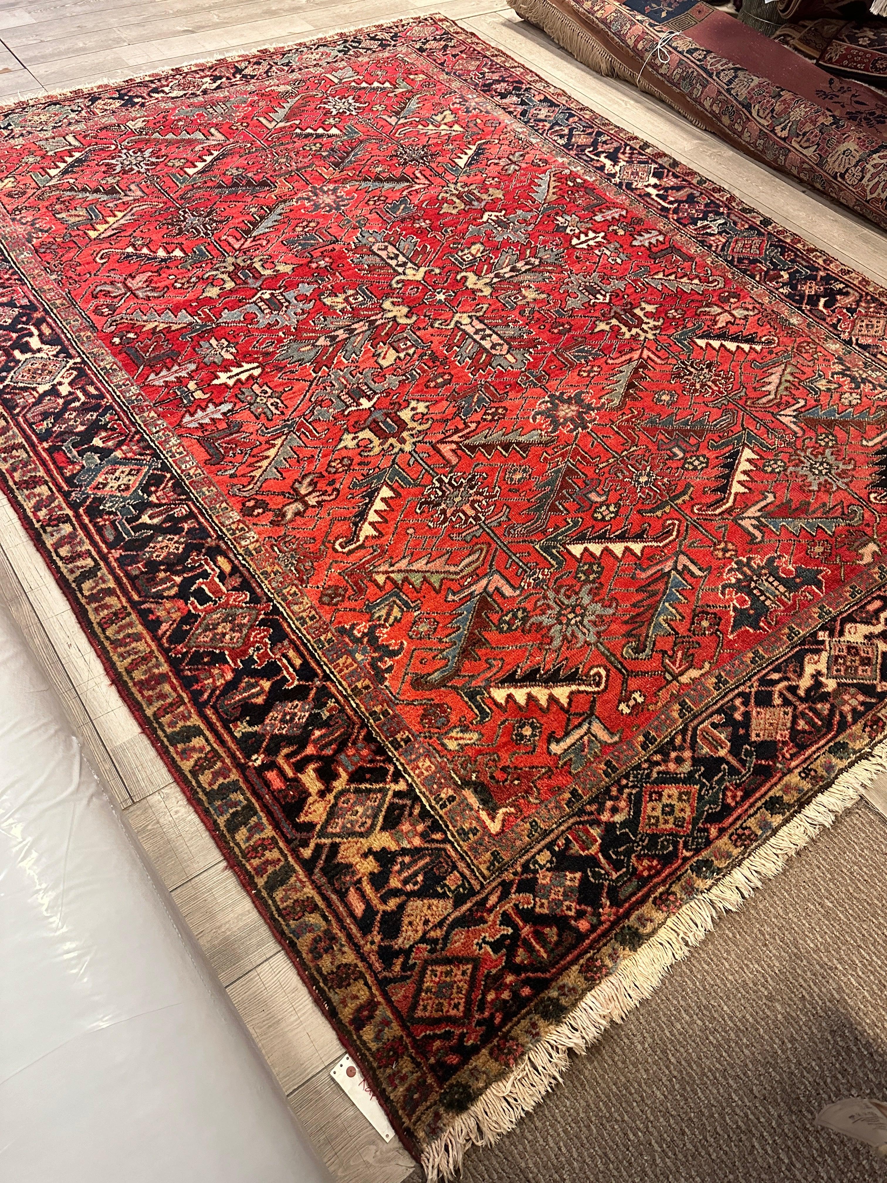 Antique Persian Allover Heriz Rug 7'7" x 10'5”