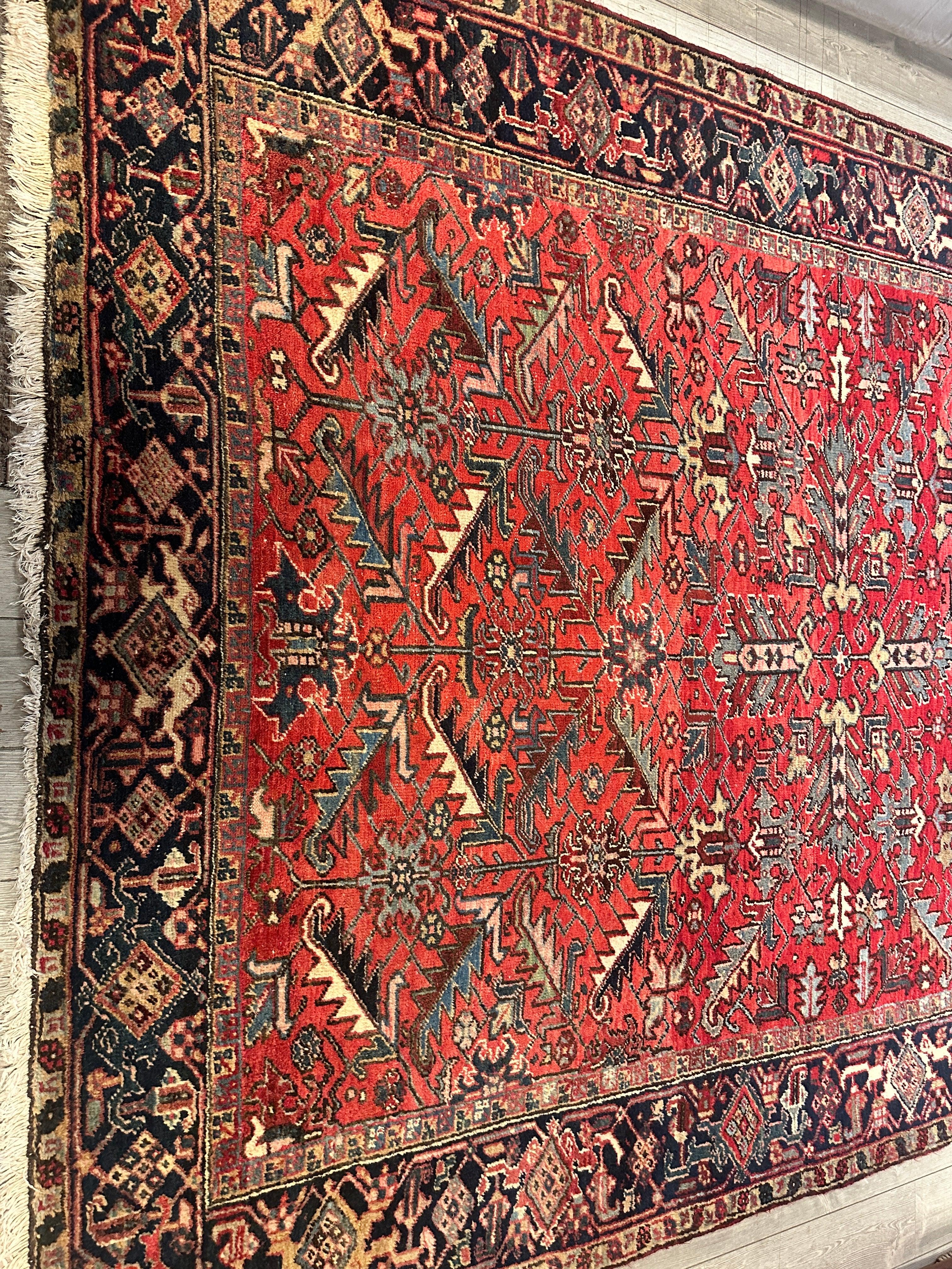 Antique Persian Allover Heriz Rug 7'7" x 10'5”