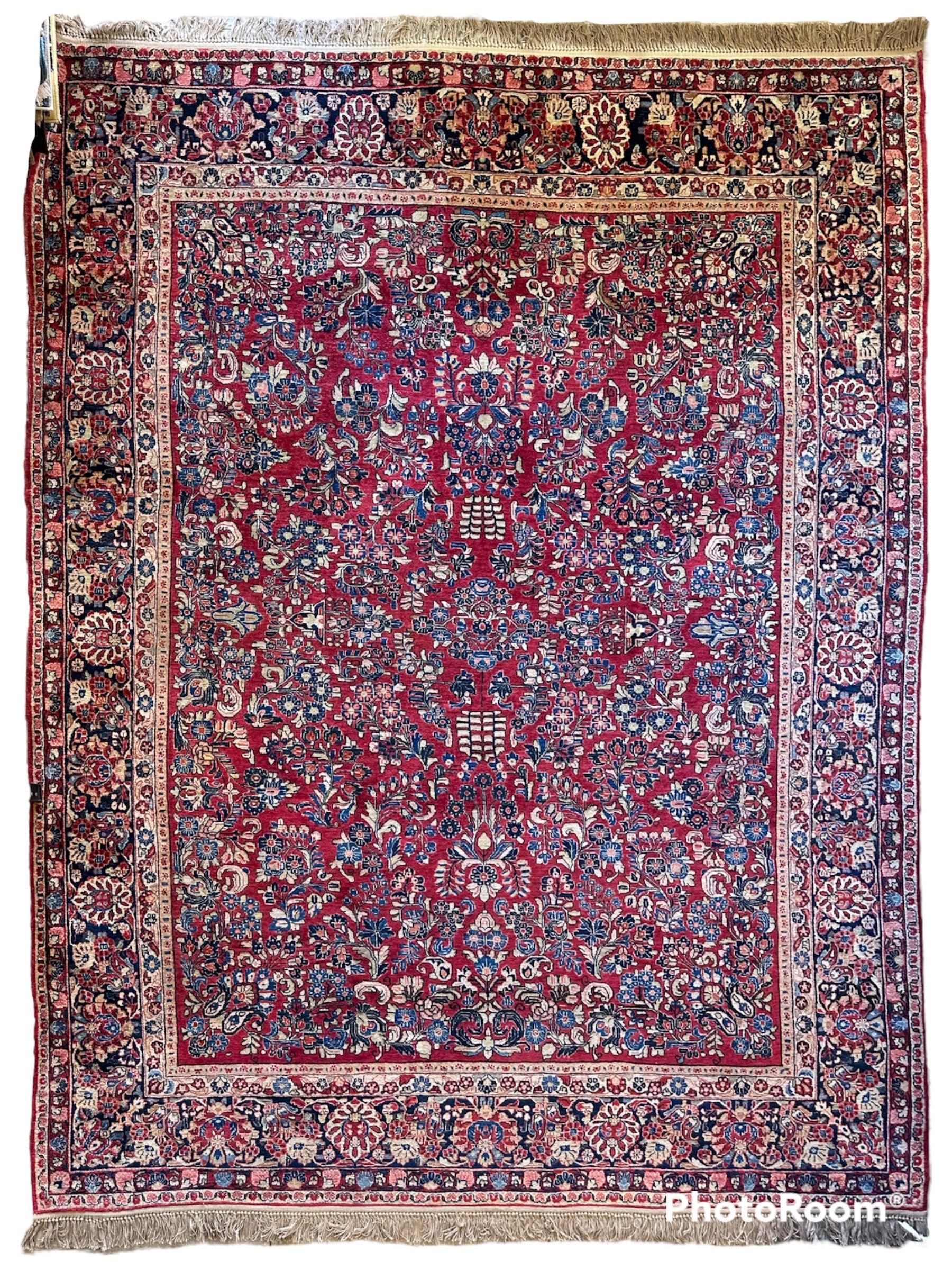 Antique Persian Sarouk Rug 9’3” x 12’6”