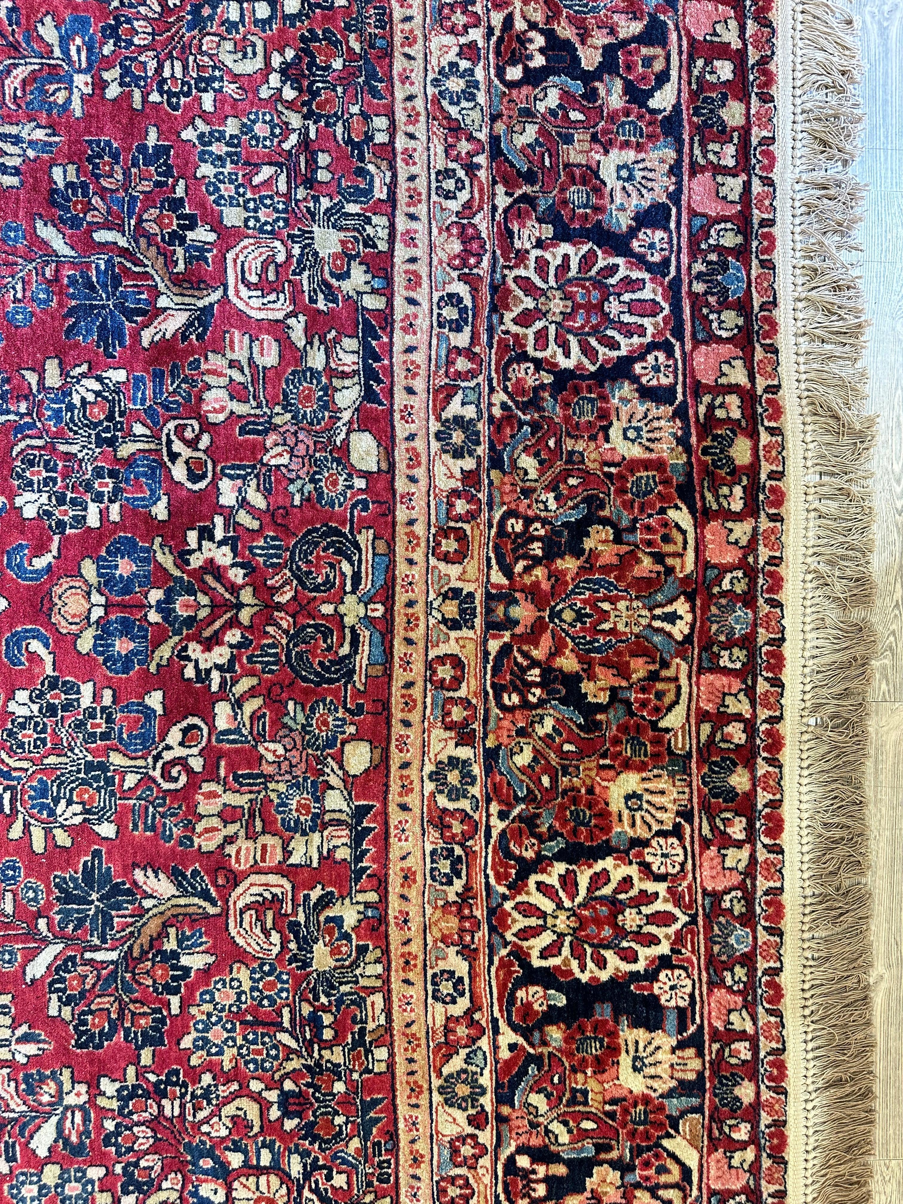 Antique Persian Sarouk Rug 9’3” x 12’6”