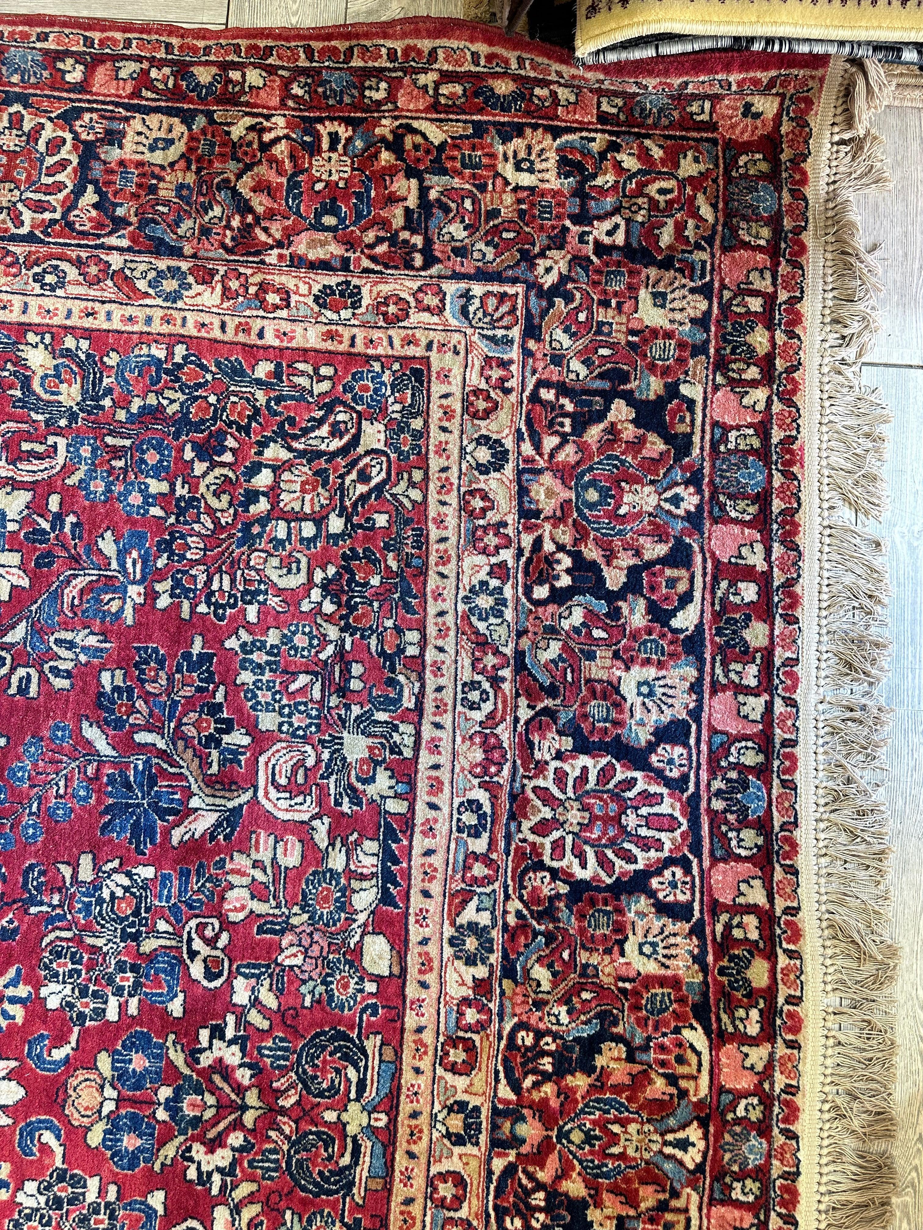 Antique Persian Sarouk Rug 9’3” x 12’6”