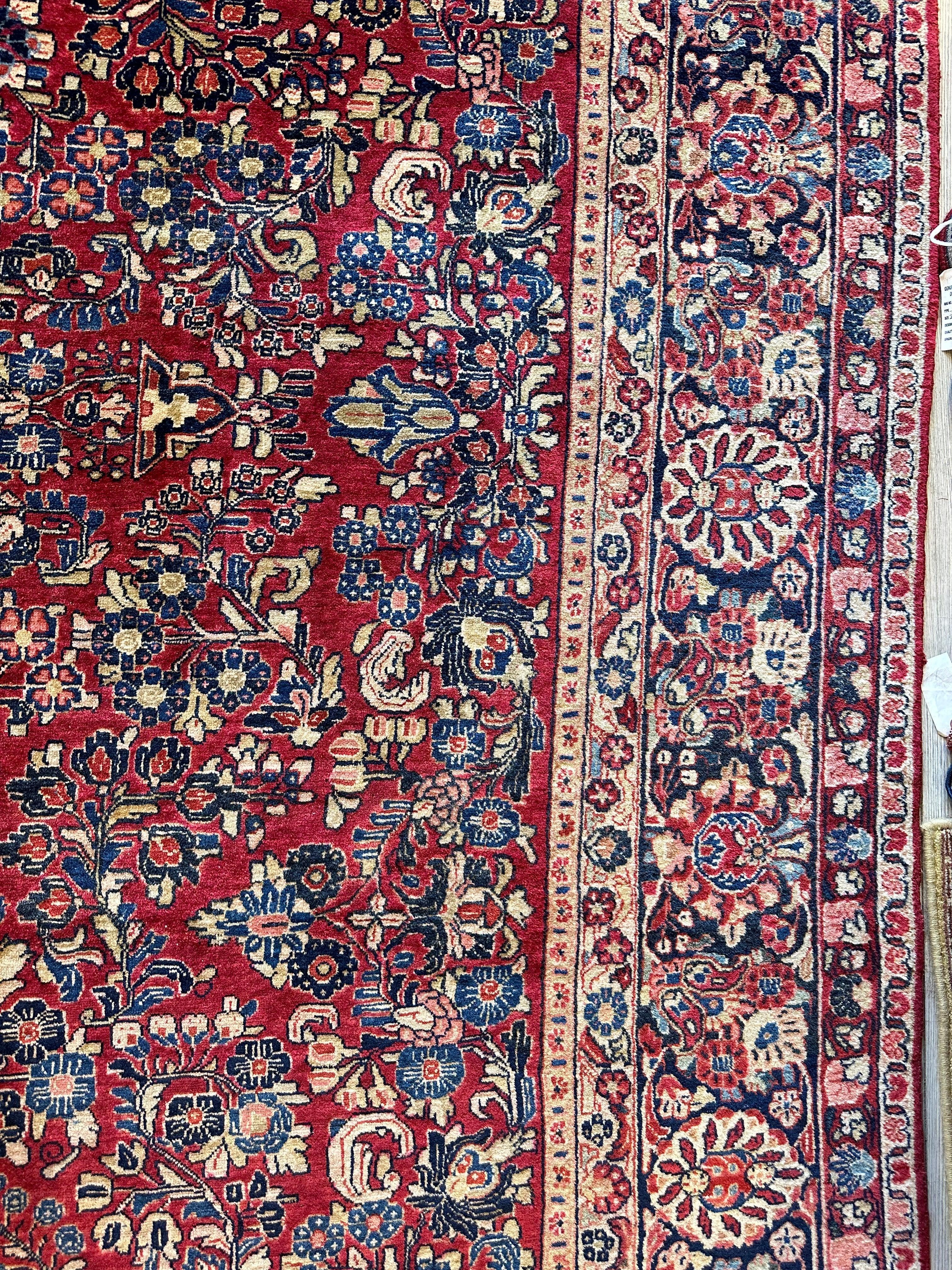 Antique Persian Sarouk Rug 9’3” x 12’6”