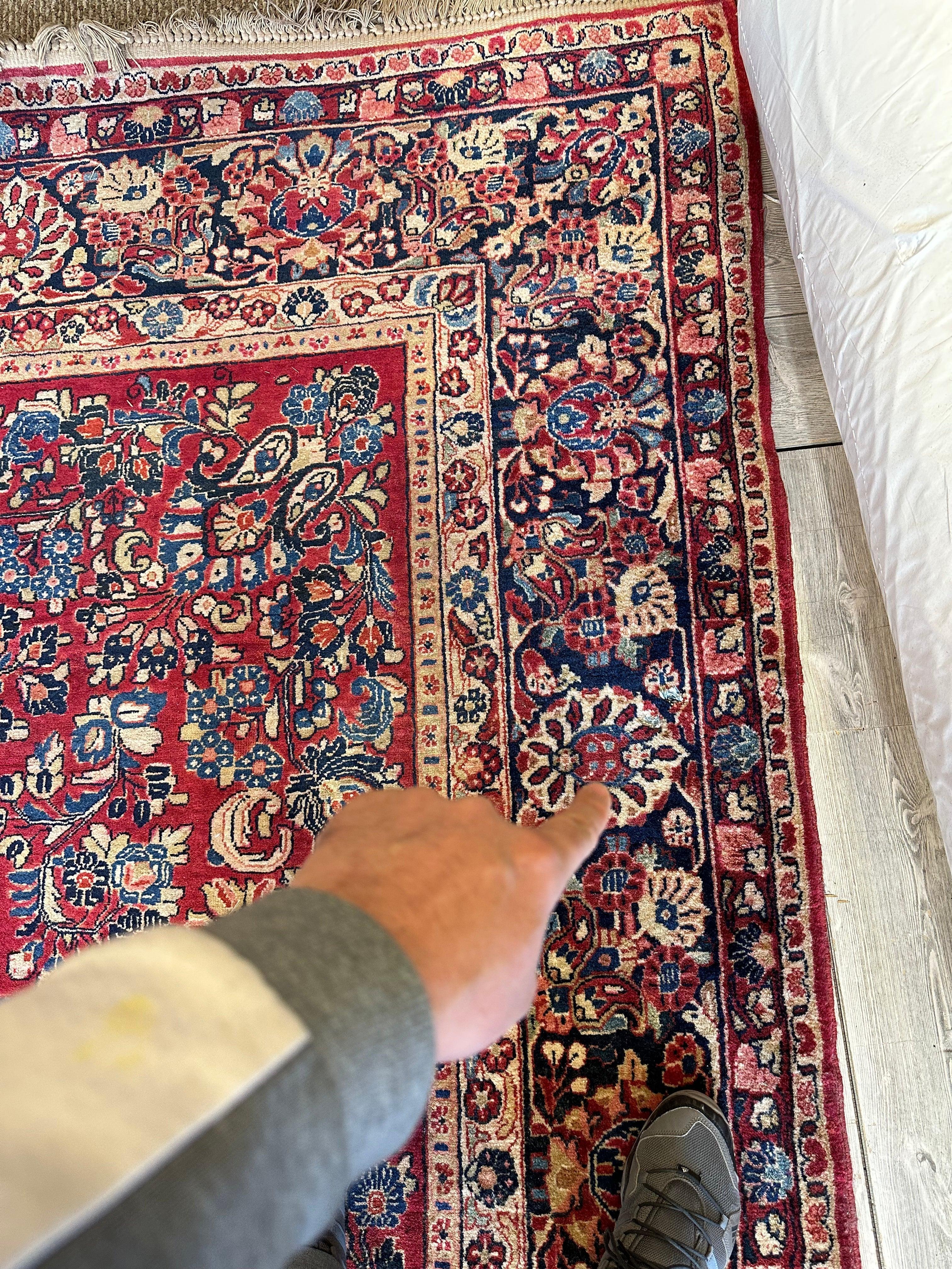 Antique Persian Sarouk Rug 9’3” x 12’6”