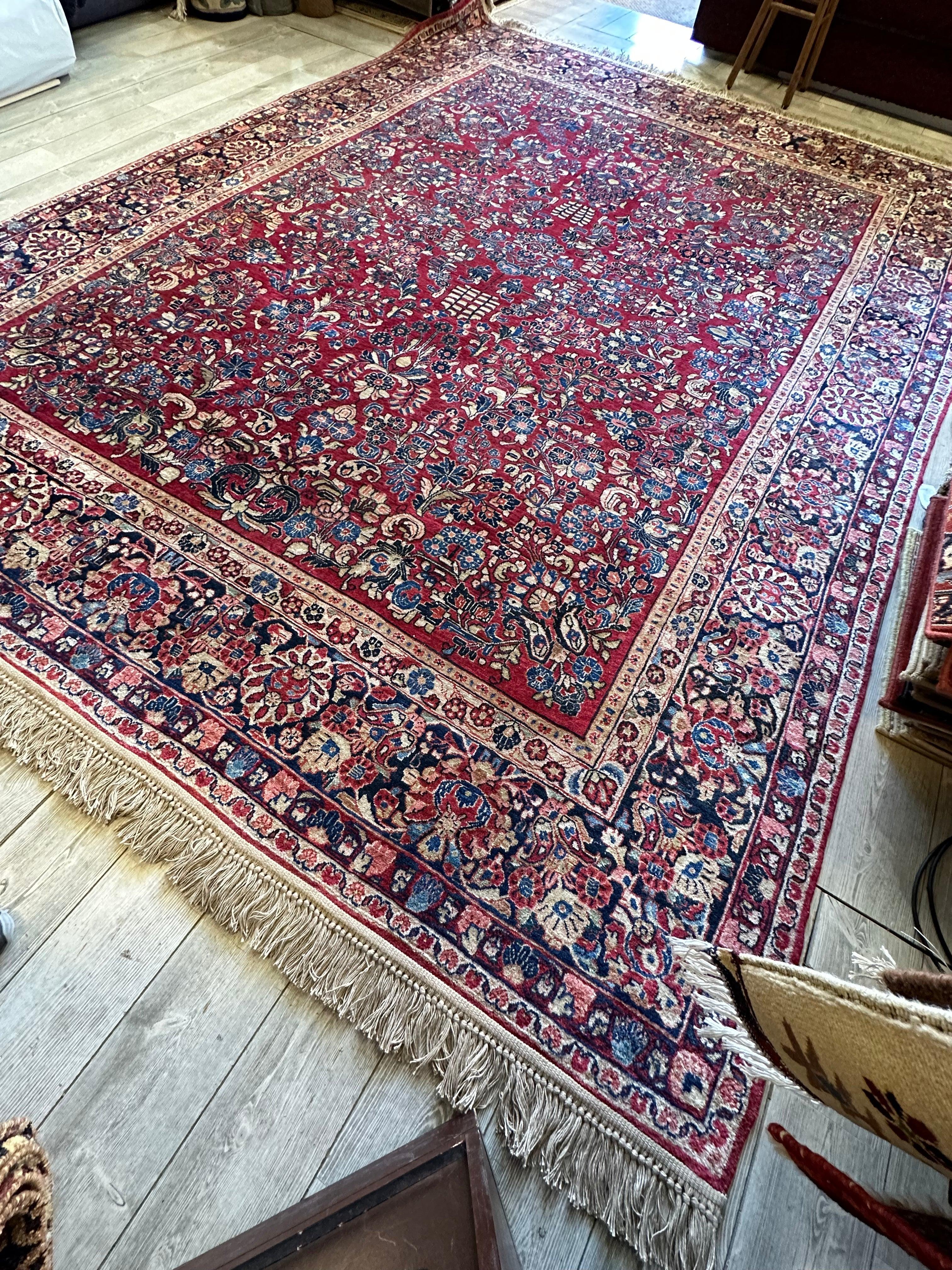 Antique Persian Sarouk Rug 9’3” x 12’6”