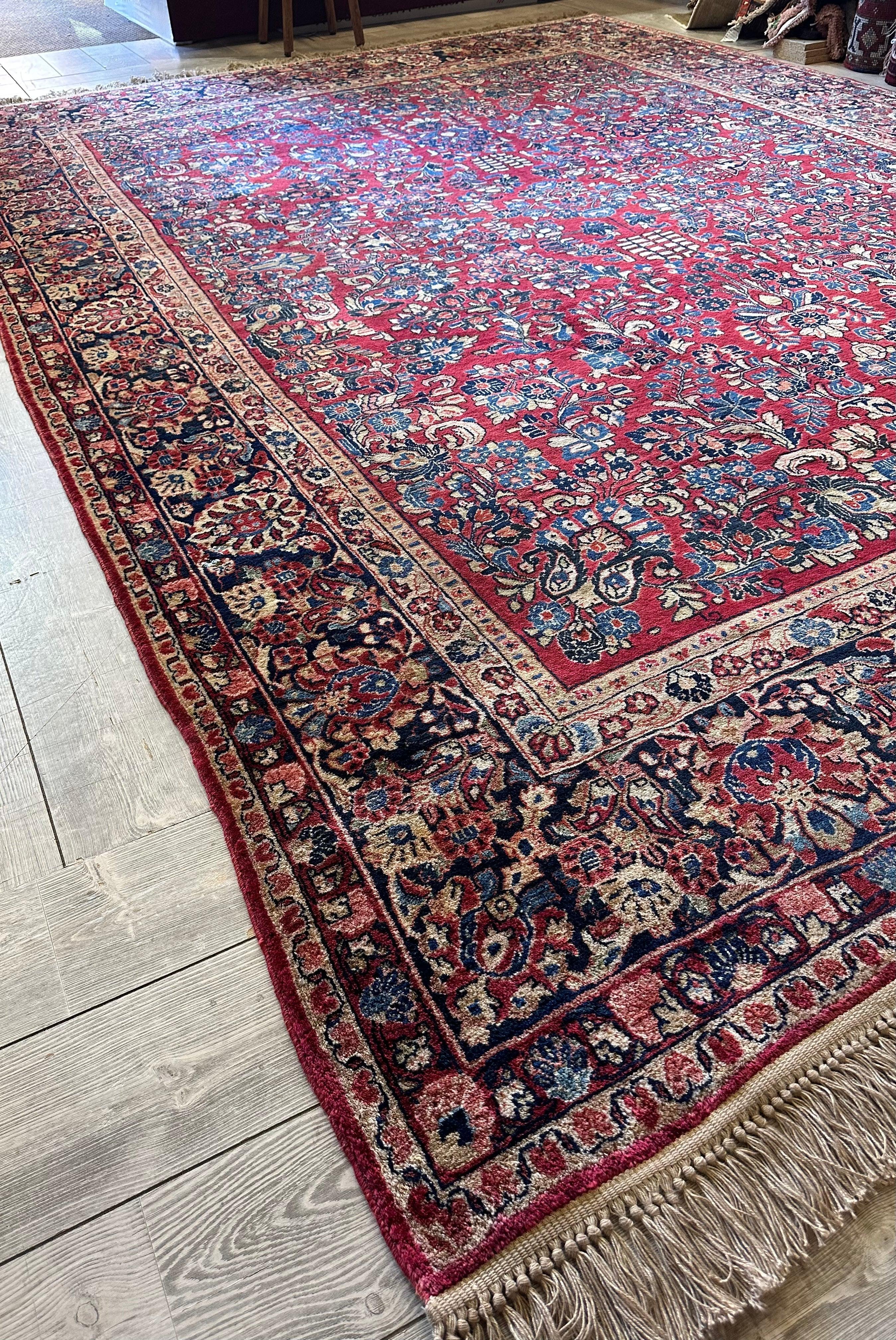 Antique Persian Sarouk Rug 9’3” x 12’6”