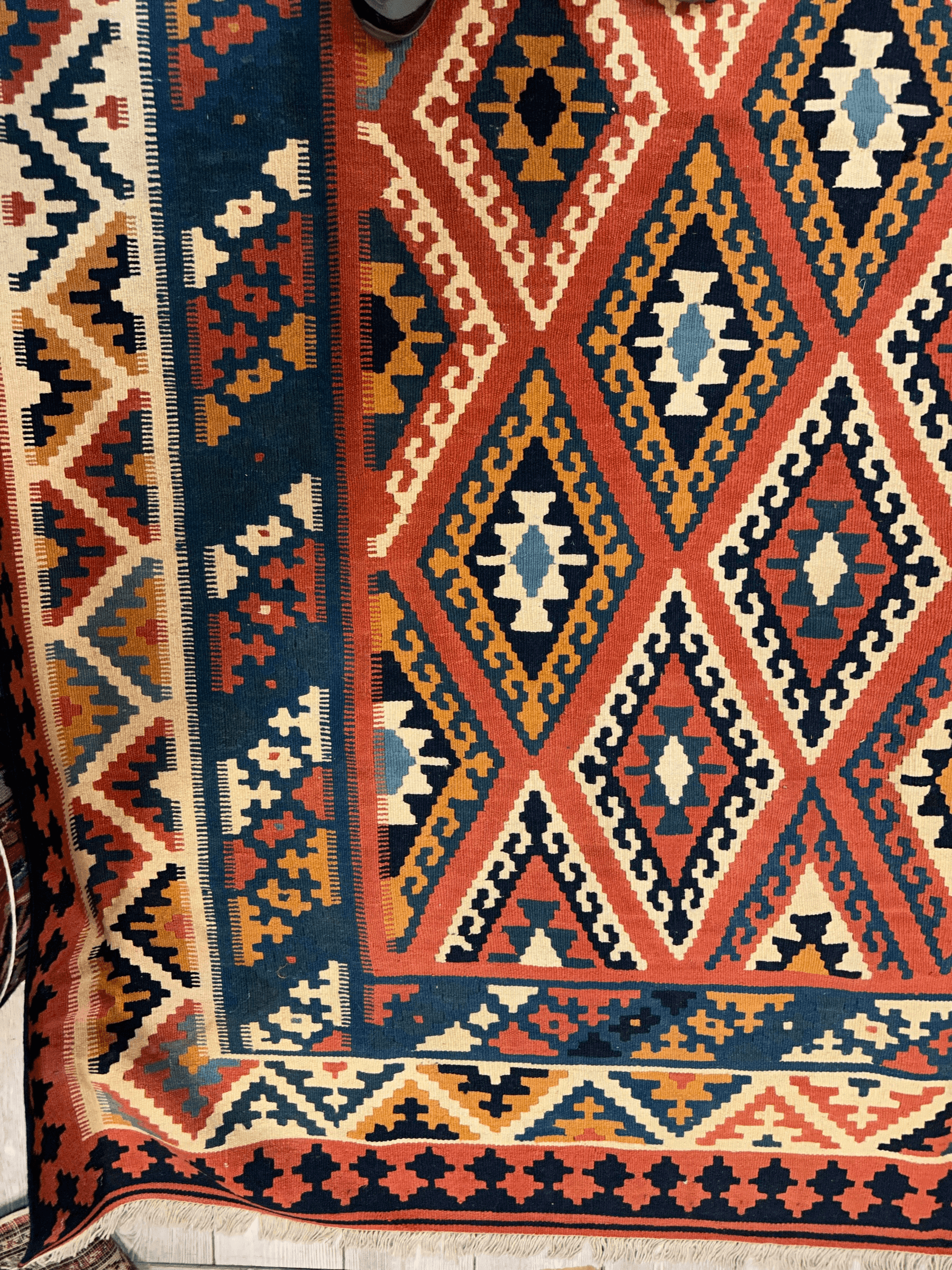 Antique Tribal Persian Qashqai Kilim Rug 8’6” x 10’6”