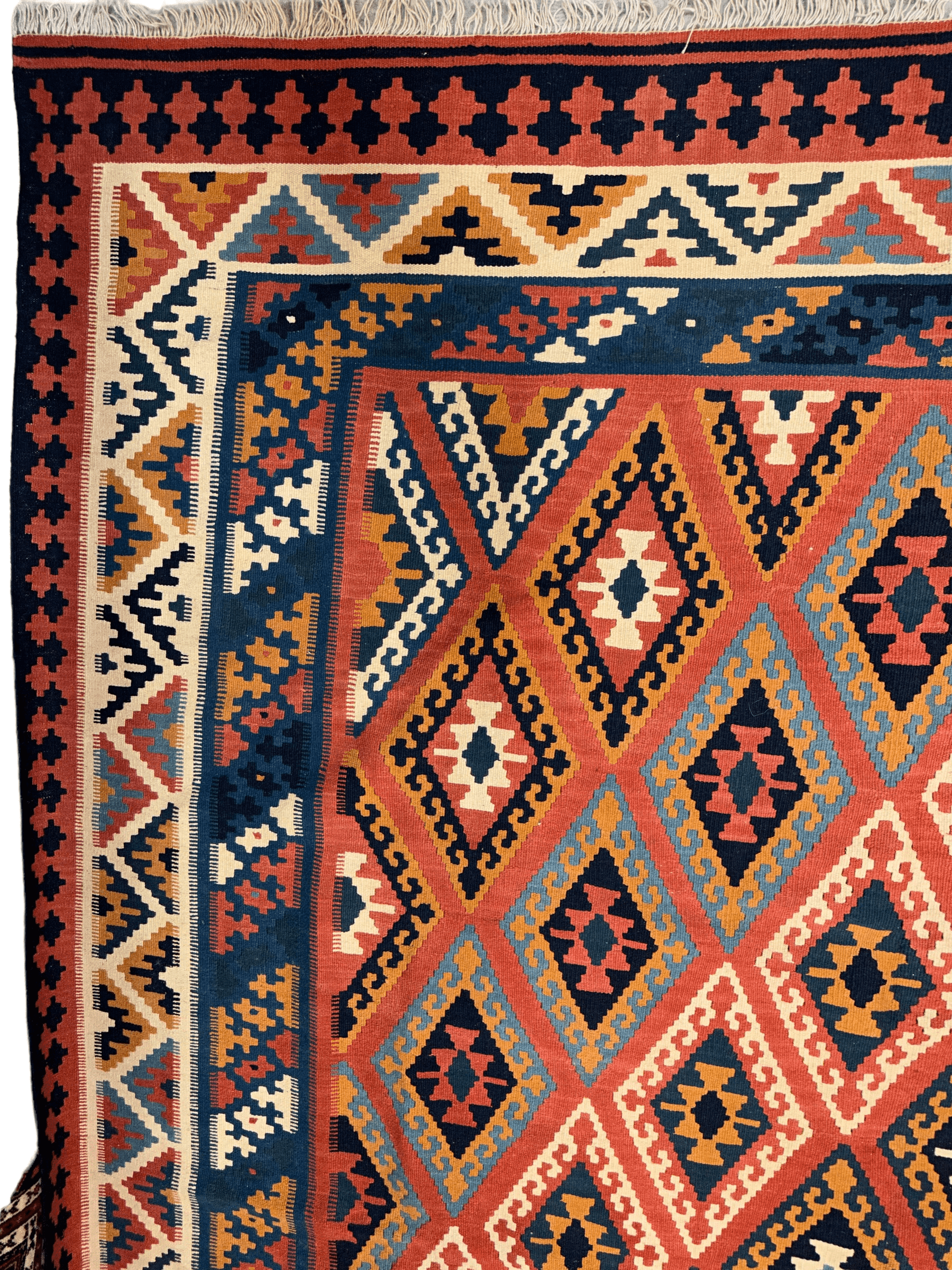 Antique Tribal Persian Qashqai Kilim Rug 8’6” x 10’6”