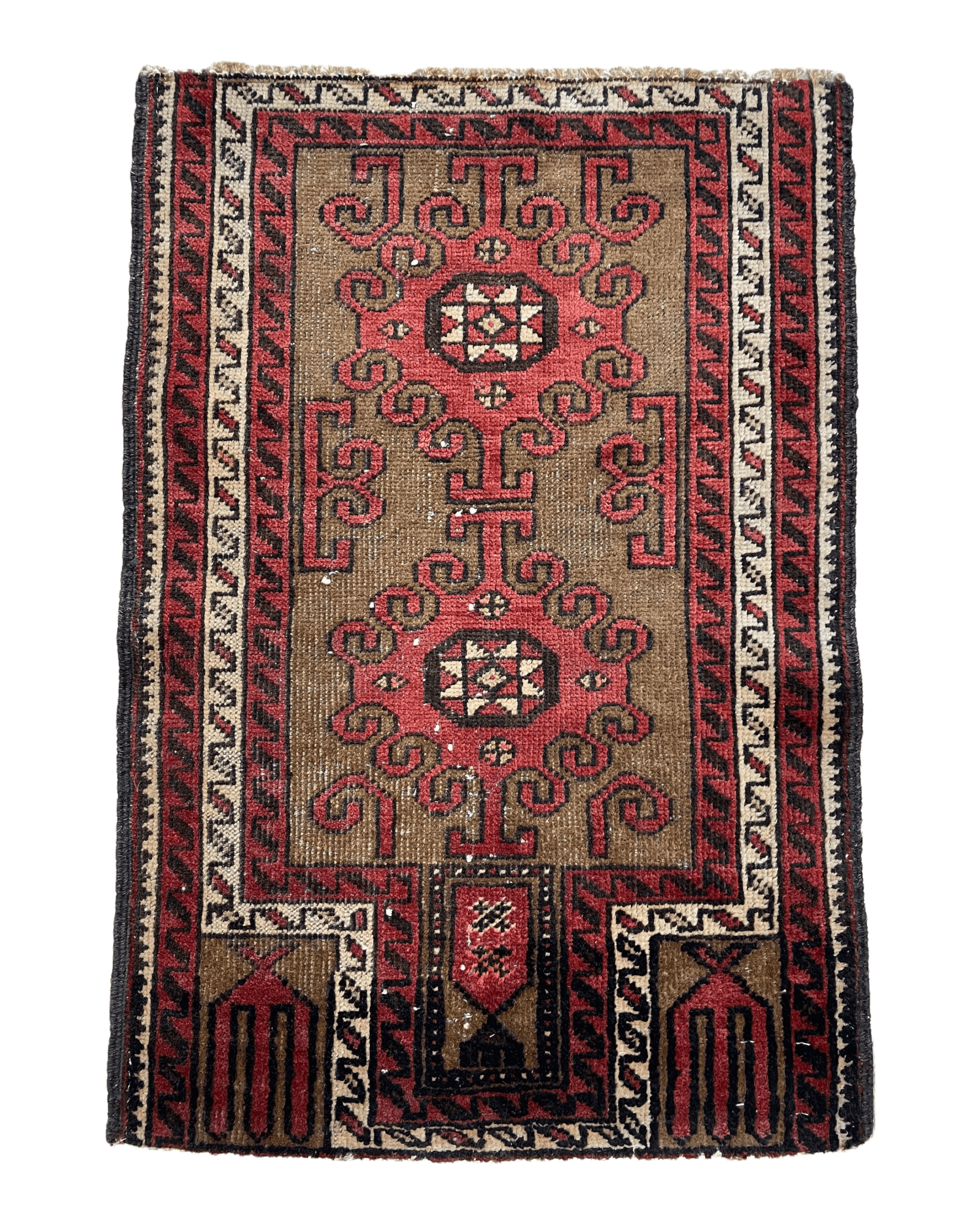 Antique Vegetable Dye Shahsavan Persian Small Prayer Rug 1’9”x2’8”