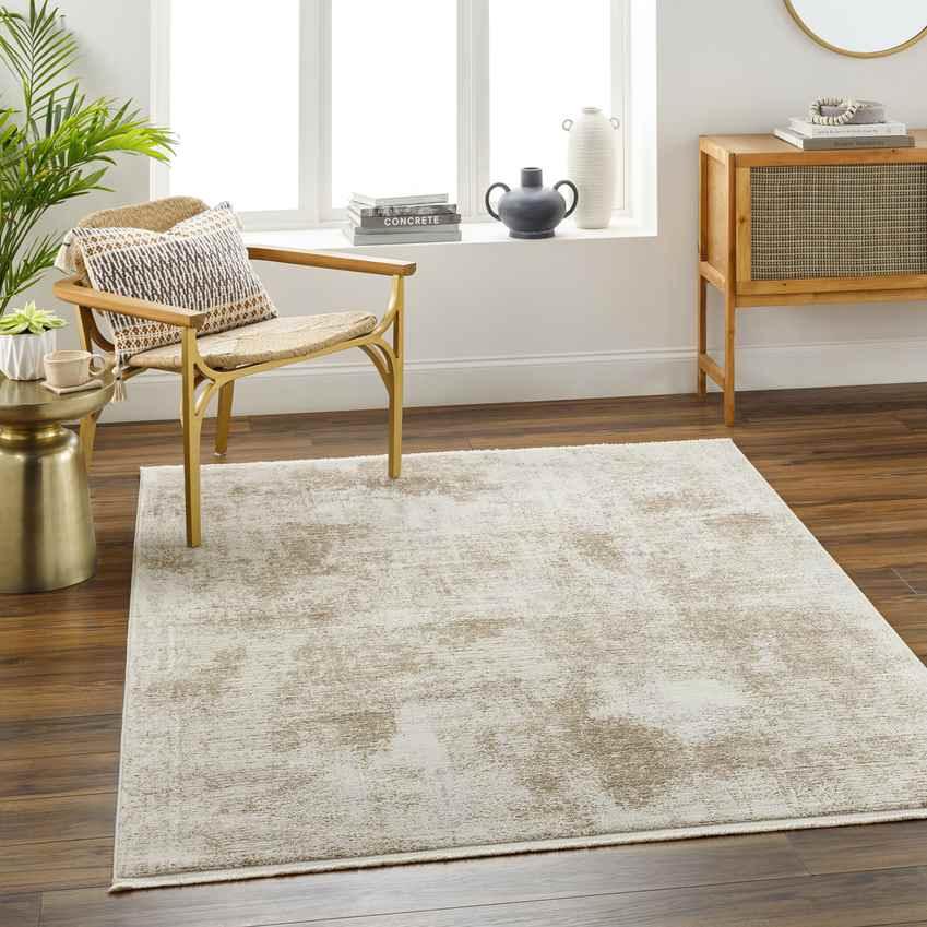 Antuan Modern Brown/Off-White Area Rug