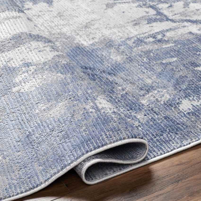 Anup Modern Medium Gray/Cobalt Area Rug