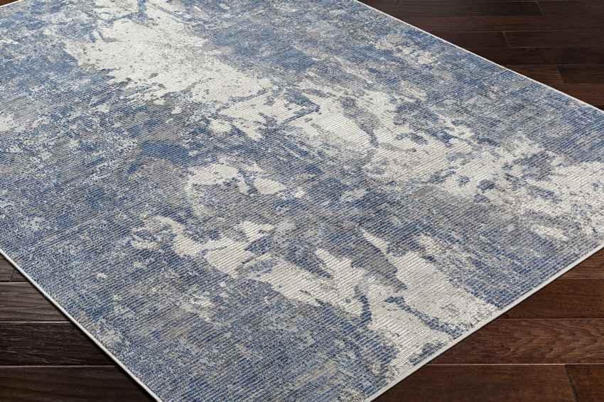 Anup Modern Medium Gray/Cobalt Area Rug