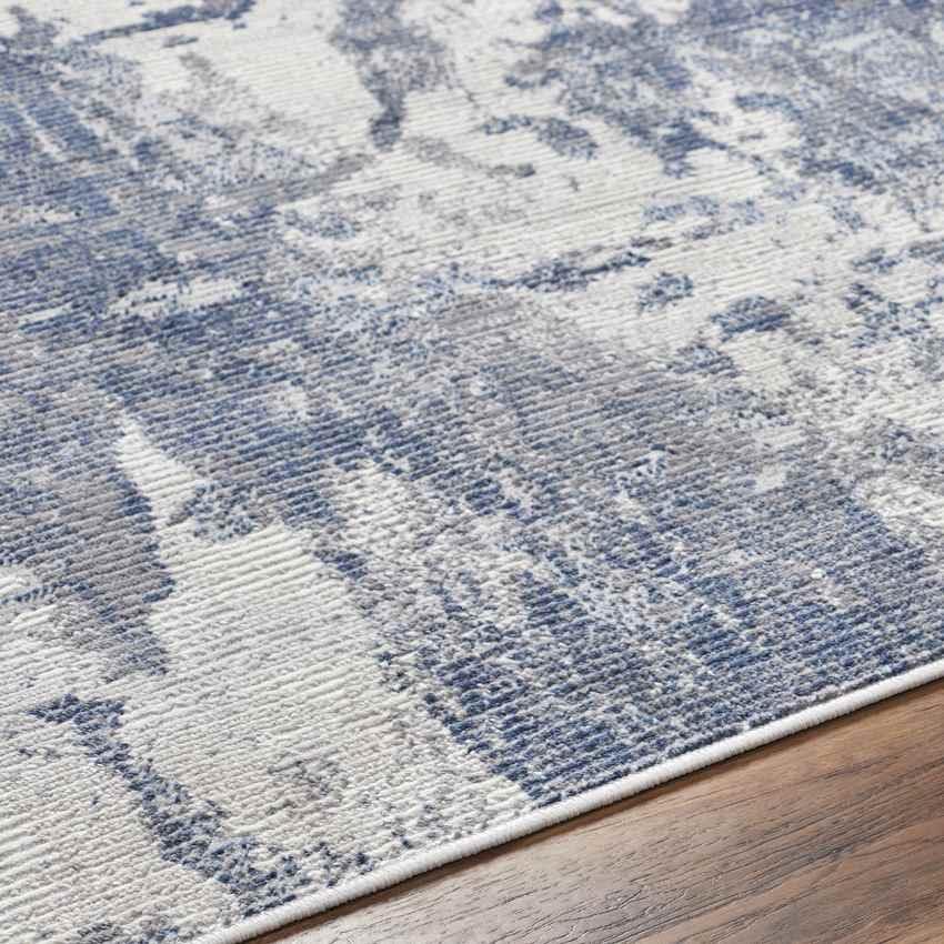 Anup Modern Medium Gray/Cobalt Area Rug