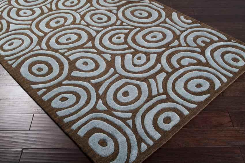 Anvik Modern Brown/Spa Blue Area Rug