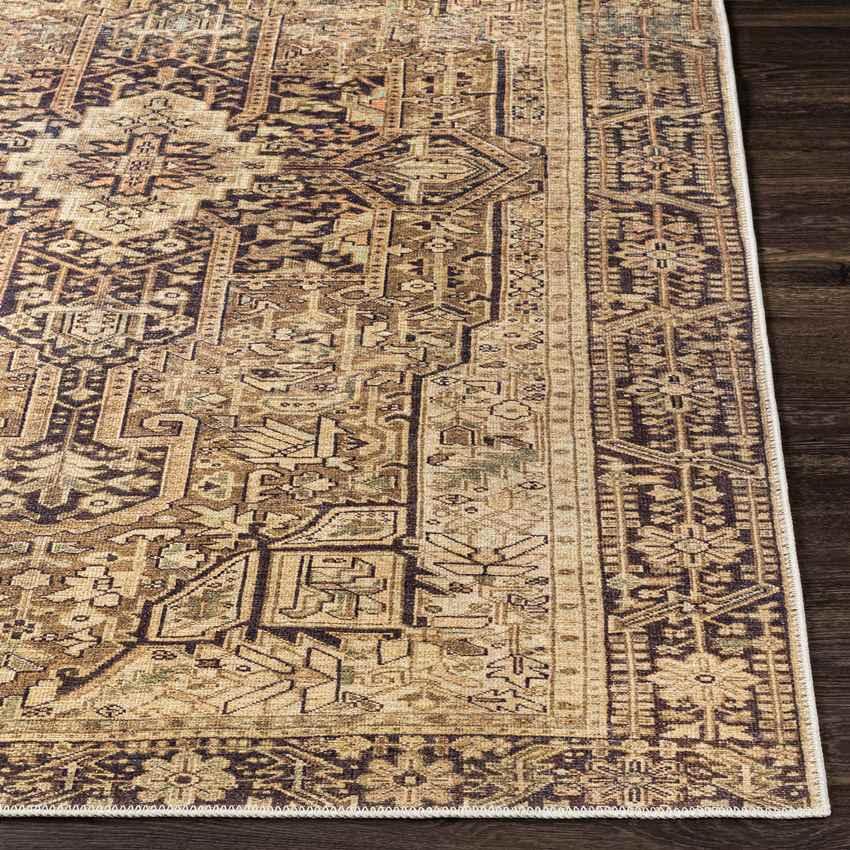 Arma Traditional Caramel Washable Area Rug