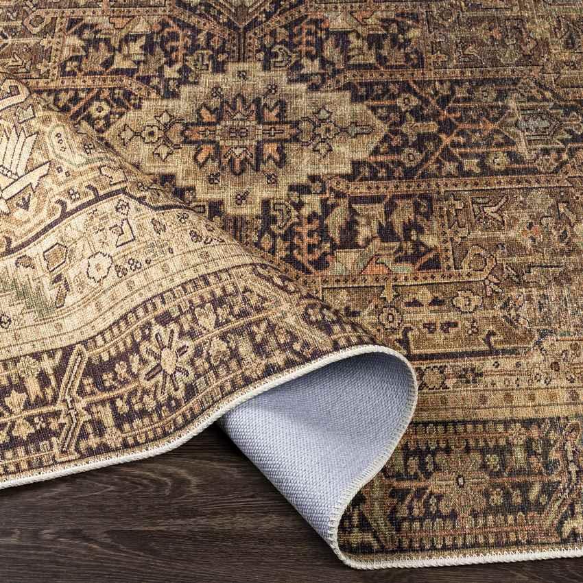 Arma Traditional Caramel Washable Area Rug