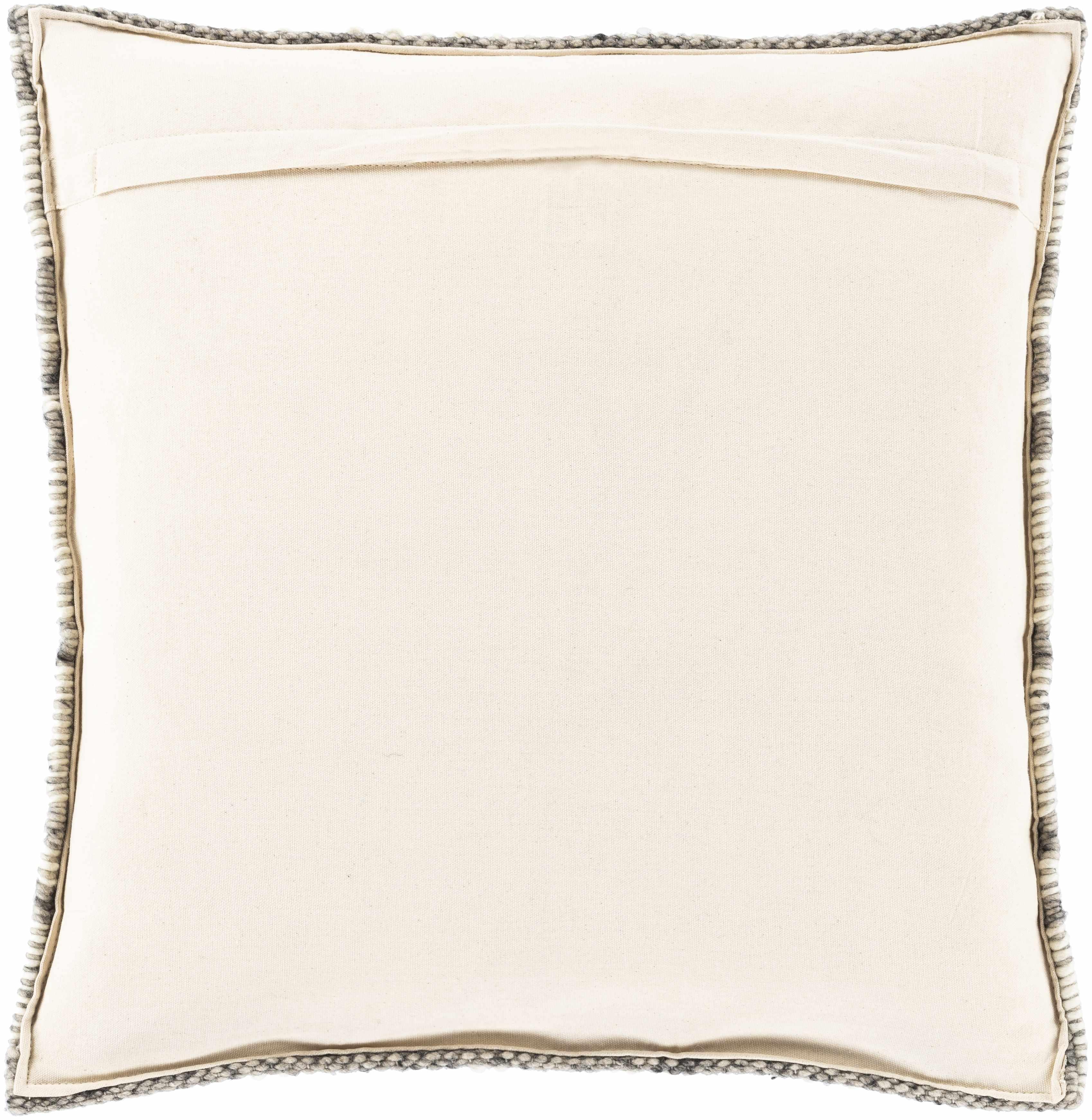 Atascocita Cream Wool&Cotton Throw Pillow