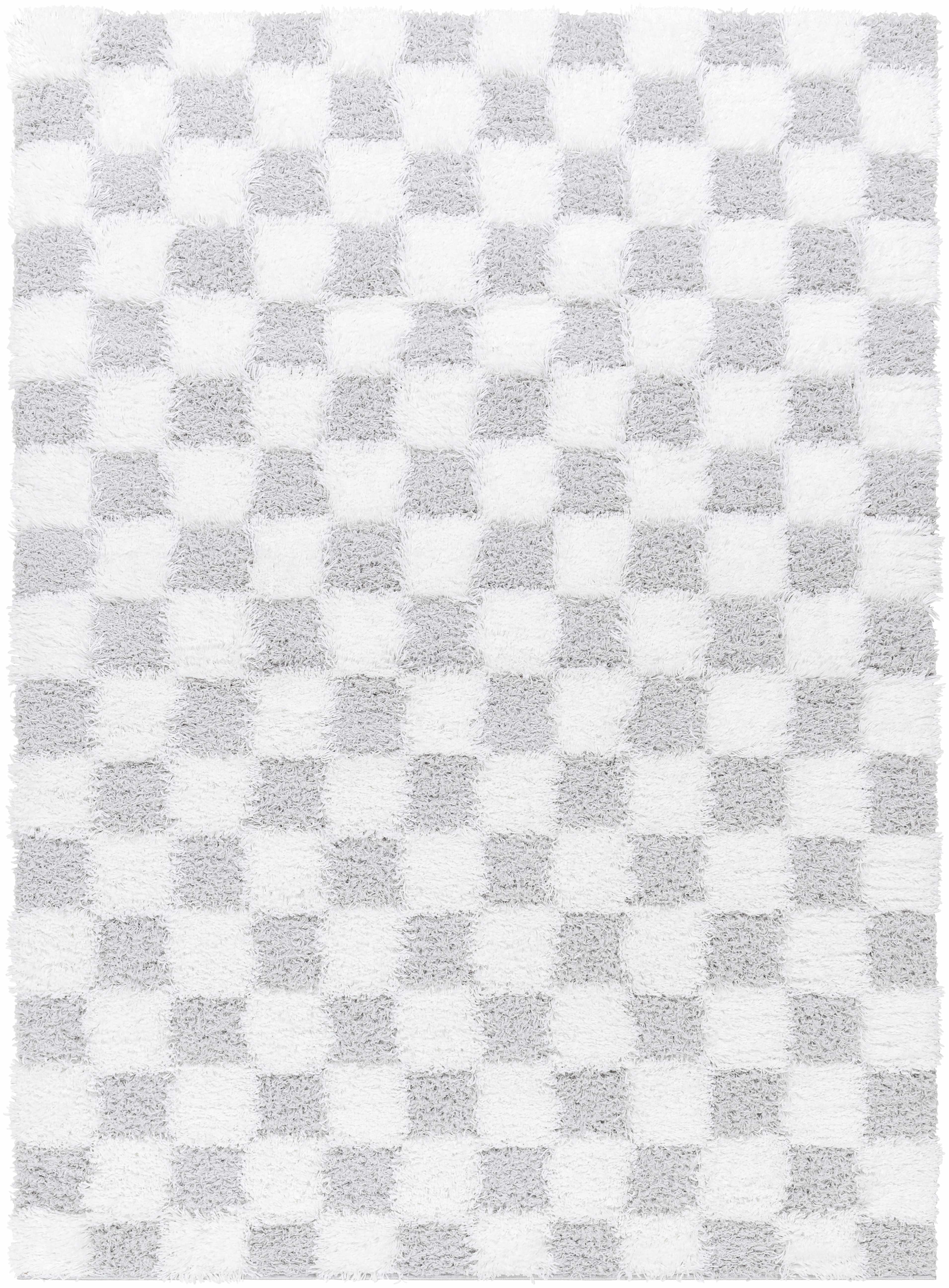 Atira Gray Checkered Area Rug