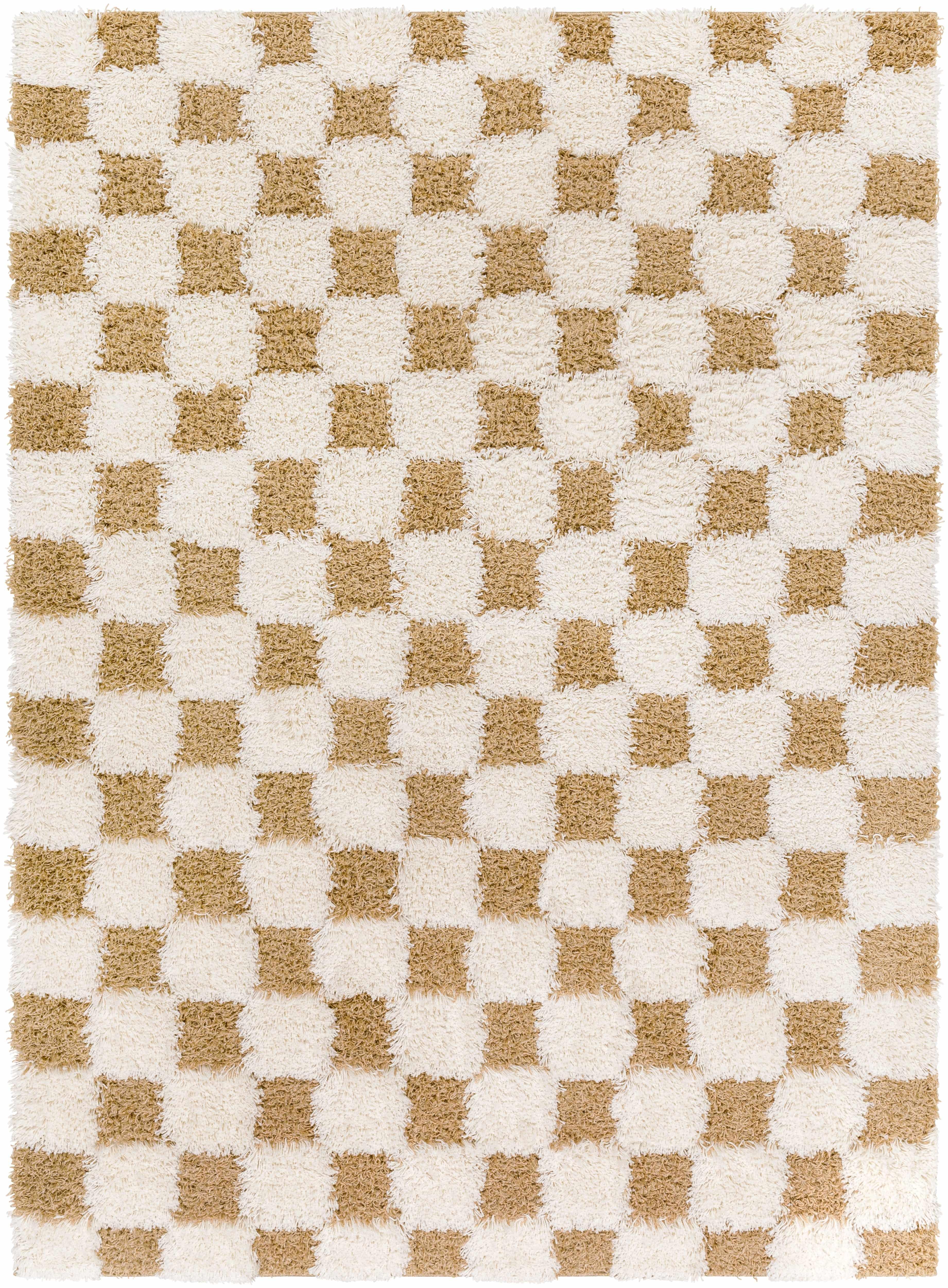 Atira Mustard Checkered Area Rug