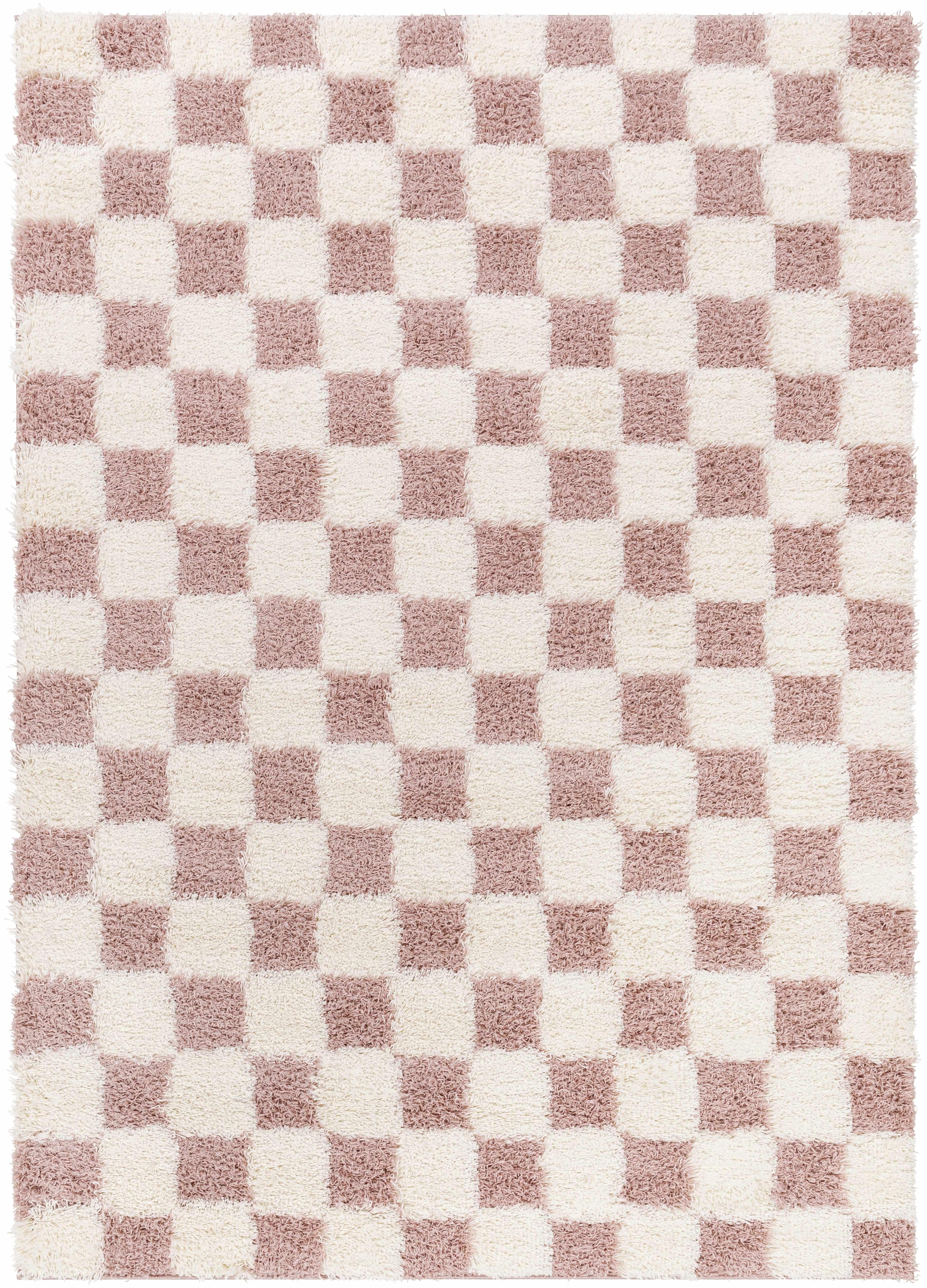 Atira Pink Checkered Area Rug