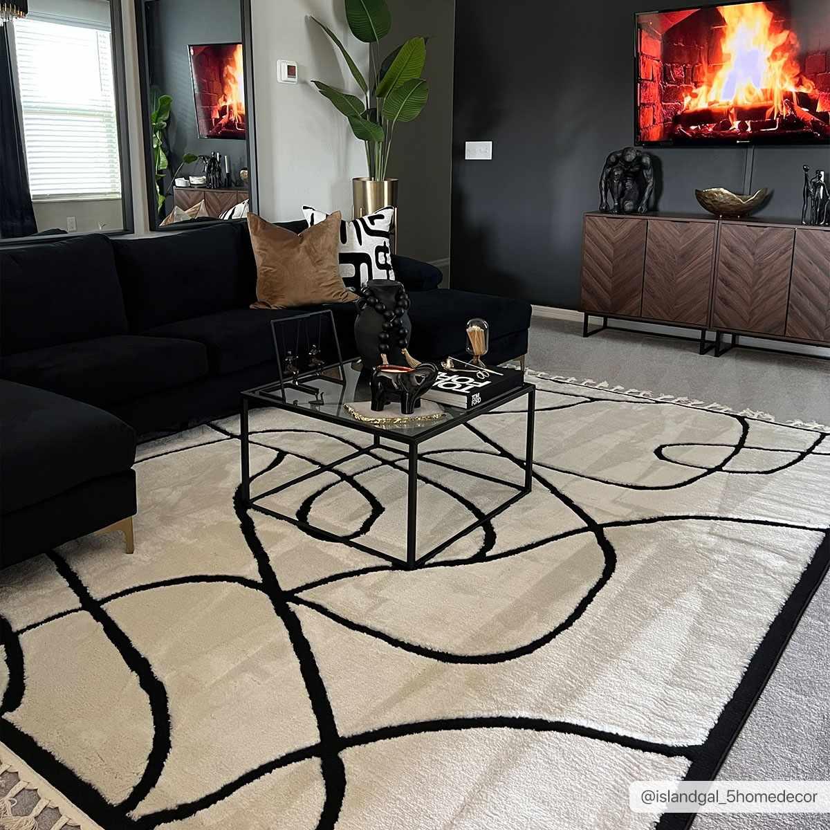 Azana Black & White Area Rug