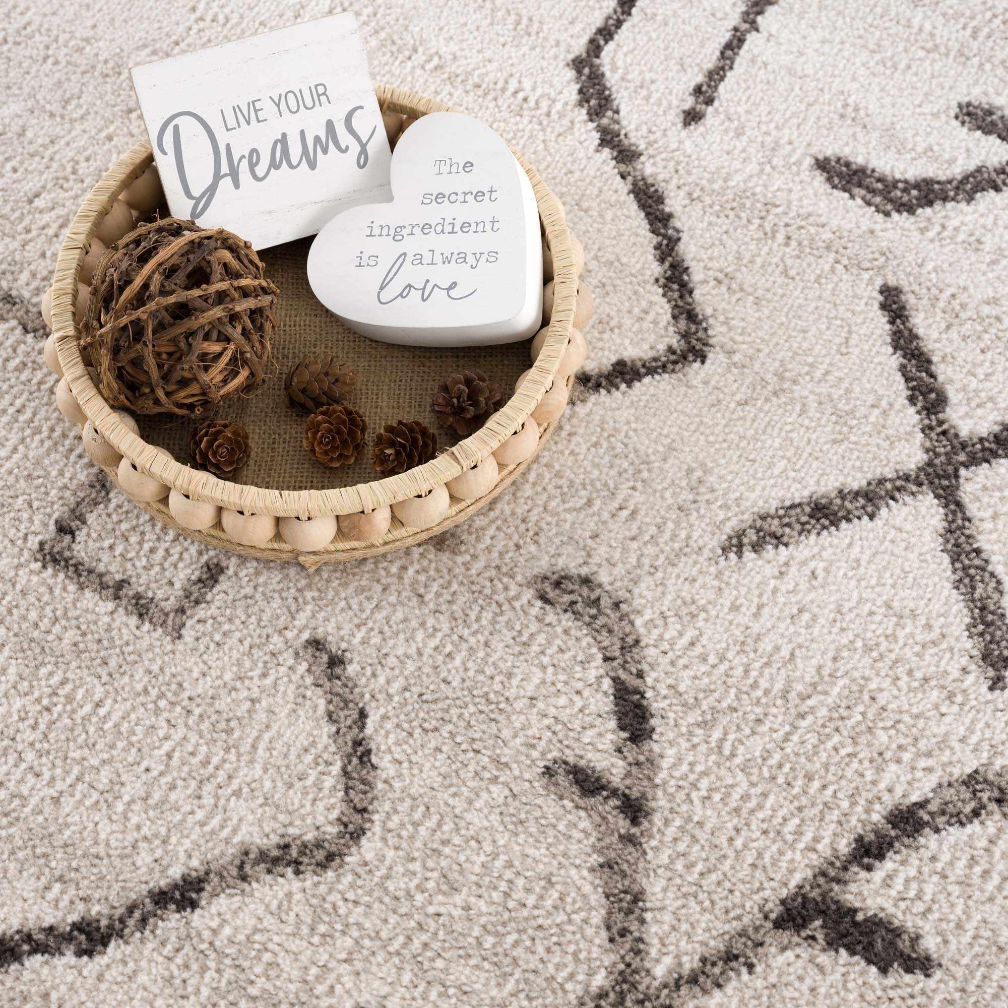 Azzan Cream & Charcoal Area Rug