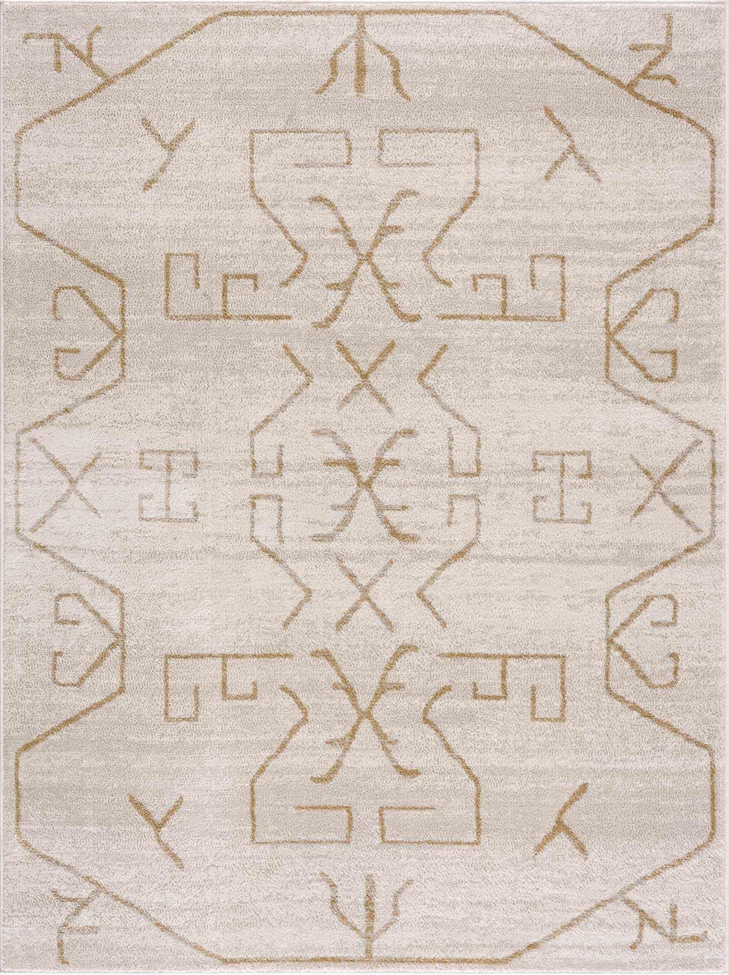 Azzan Cream & Gold Area Rug