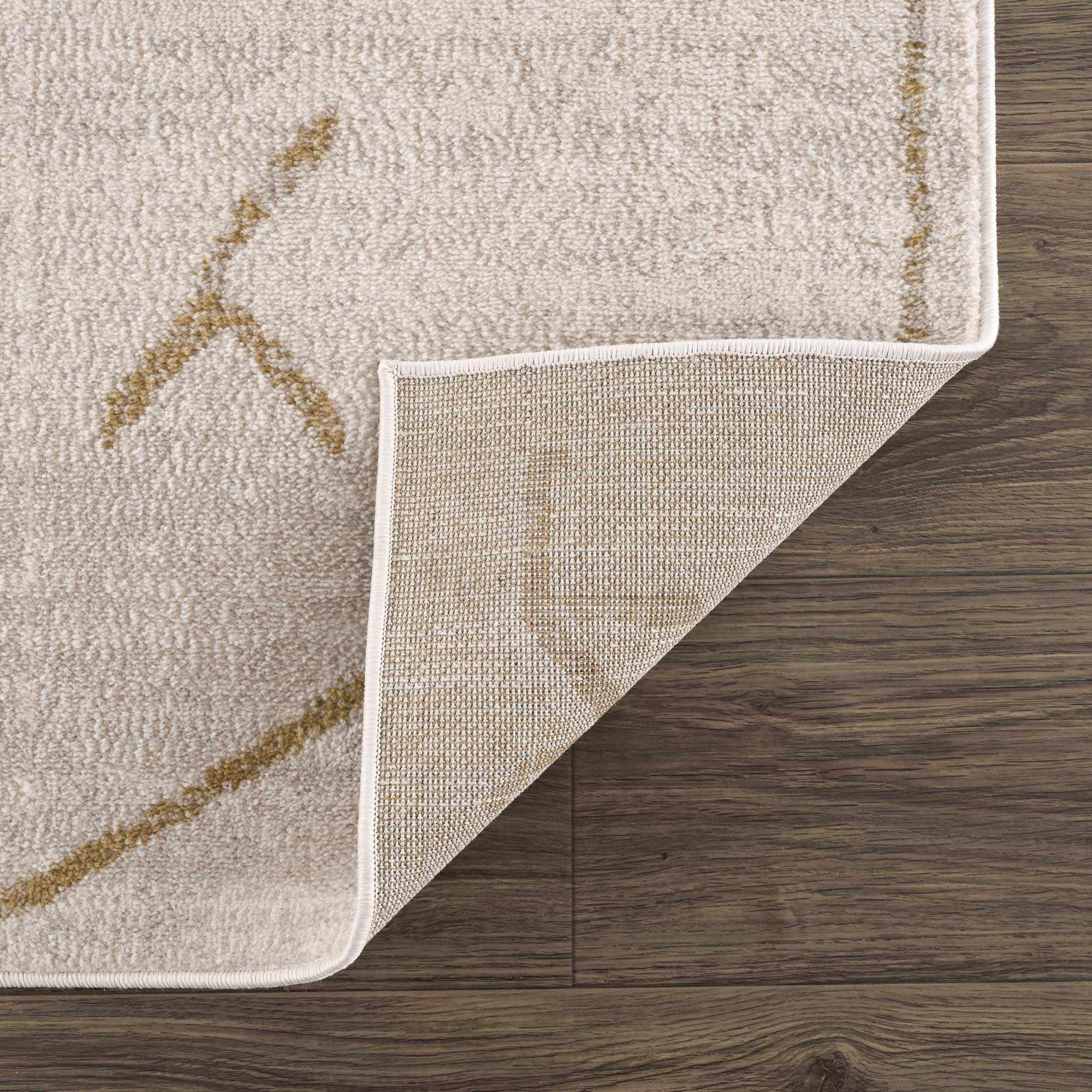 Azzan Cream & Gold Area Rug