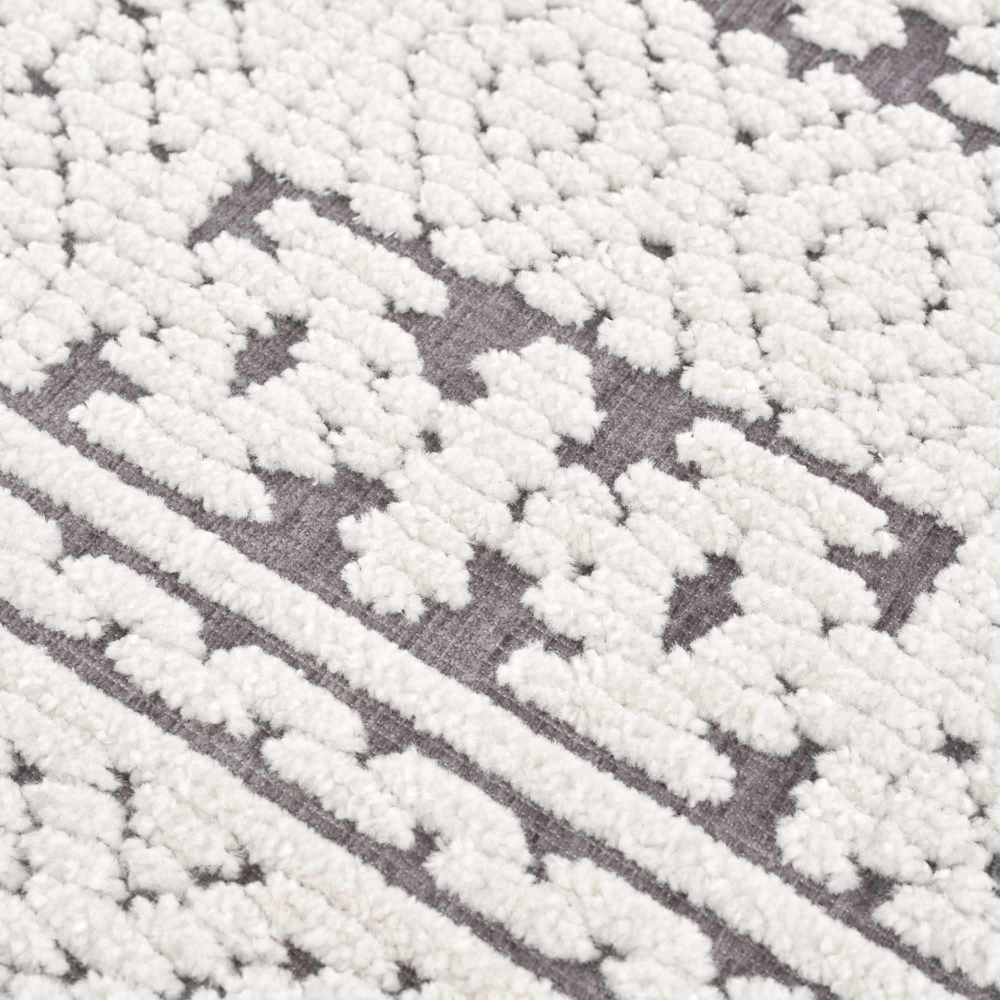 Bahar Cream & Gray Washable Area Rug