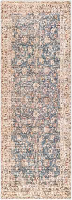 Baila Traditional Tan/Dark Green Area Rug