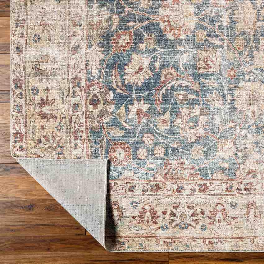 Baila Traditional Tan/Dark Green Area Rug