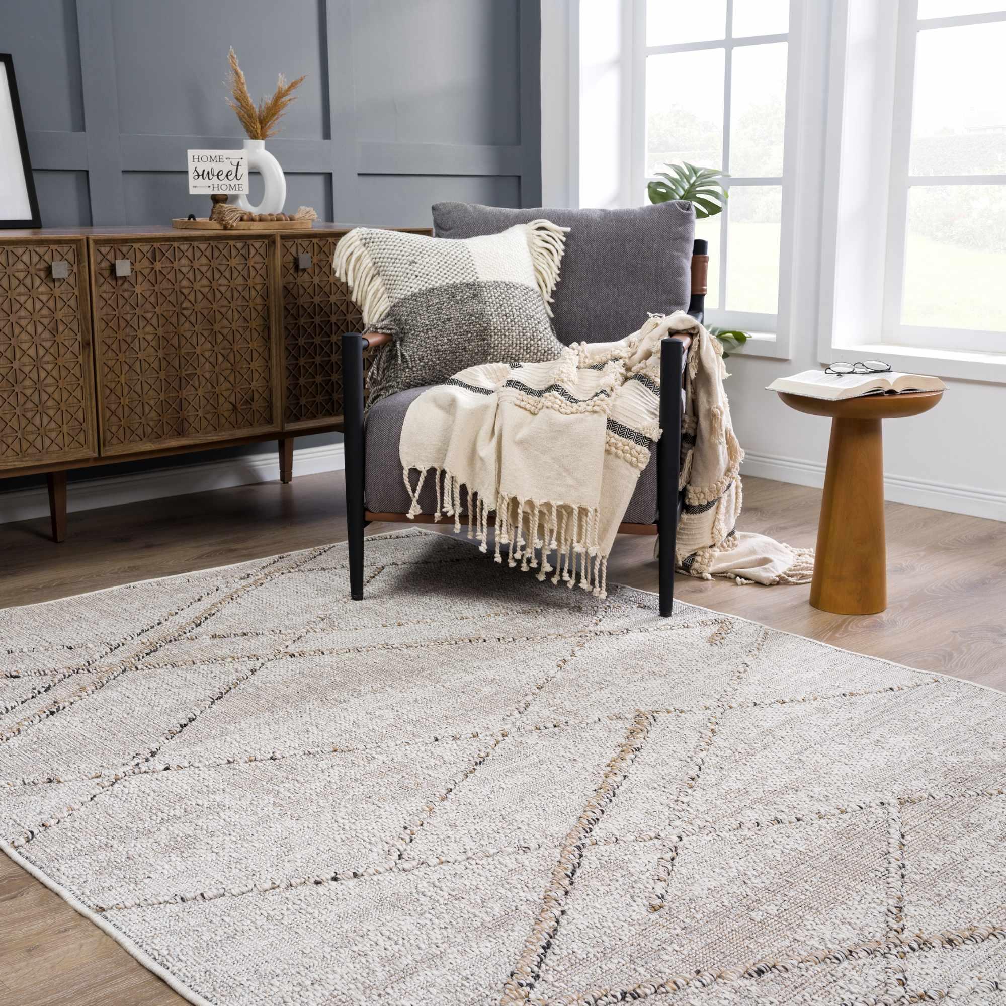 Baqer Bone & Tan Area Rug