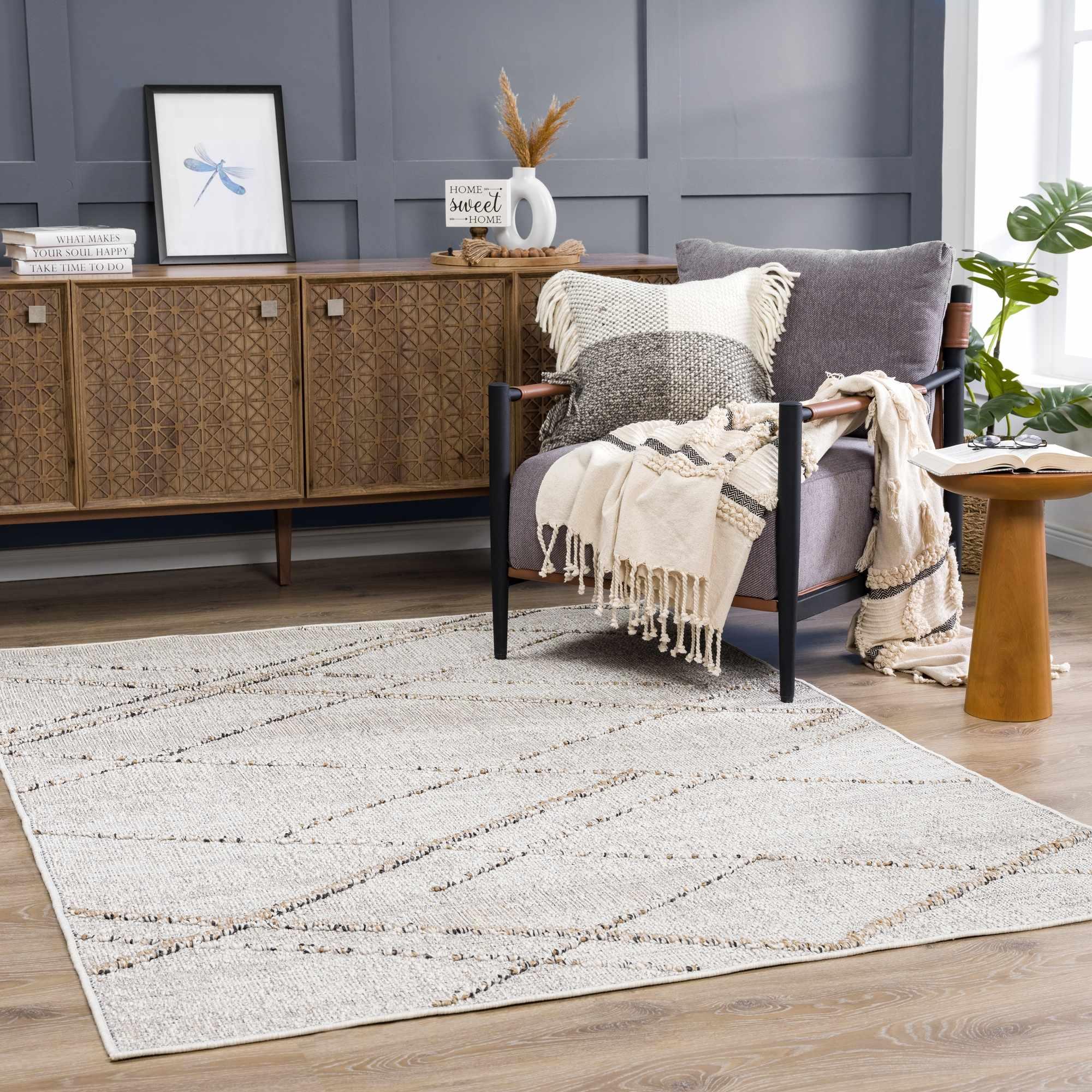 Baqer Bone & Tan Area Rug