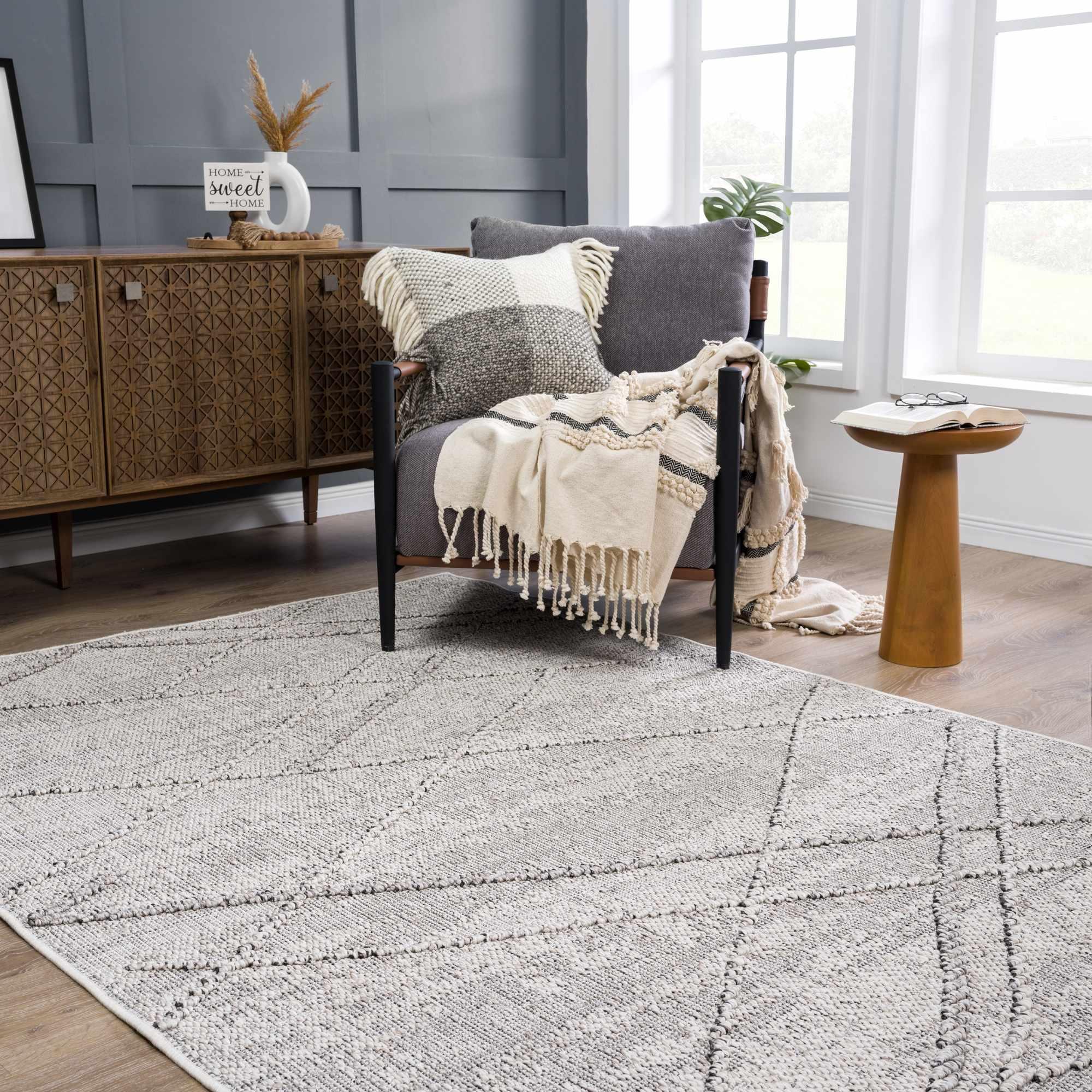 Baqer Bone & Taupe Area Rug