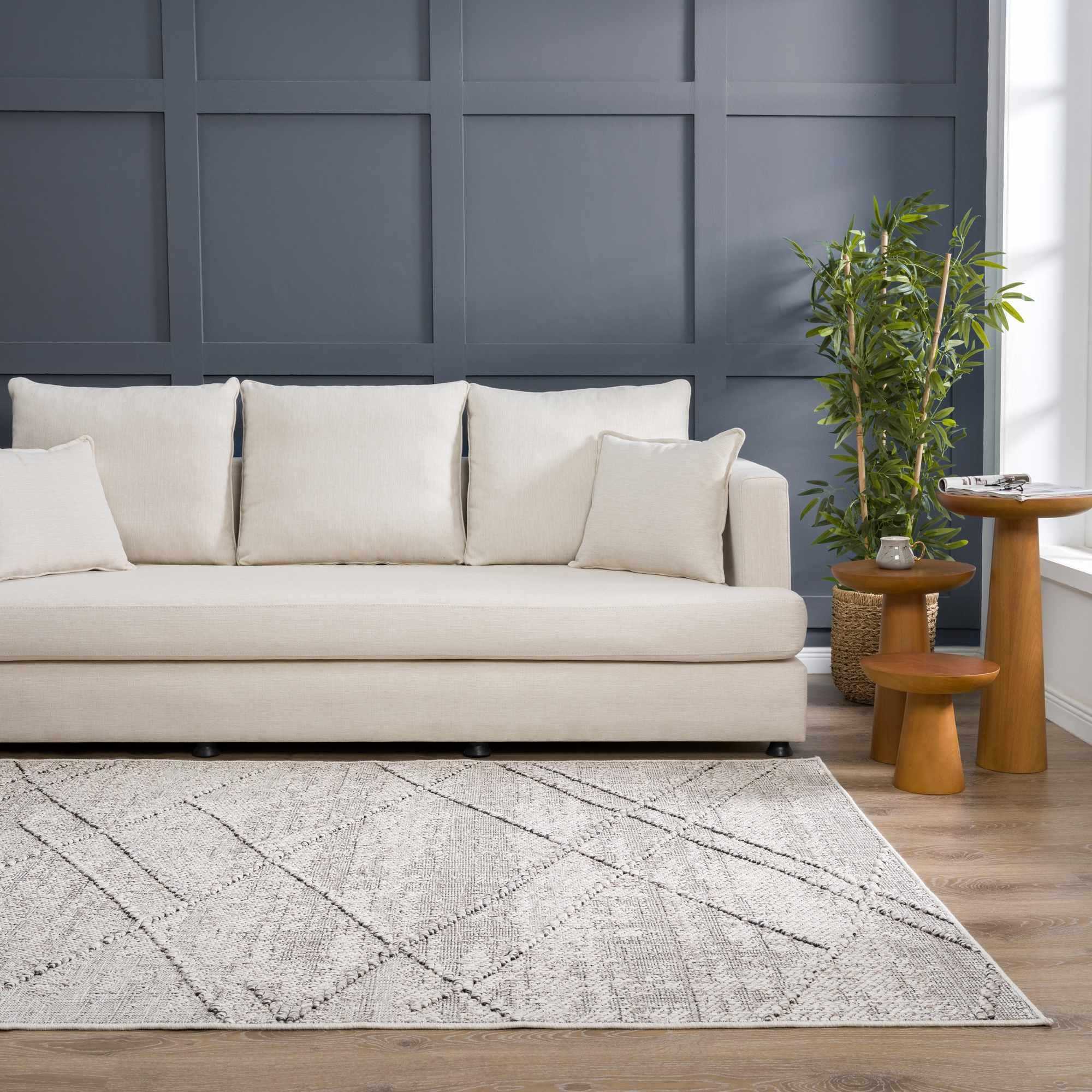 Baqer Bone & Taupe Area Rug