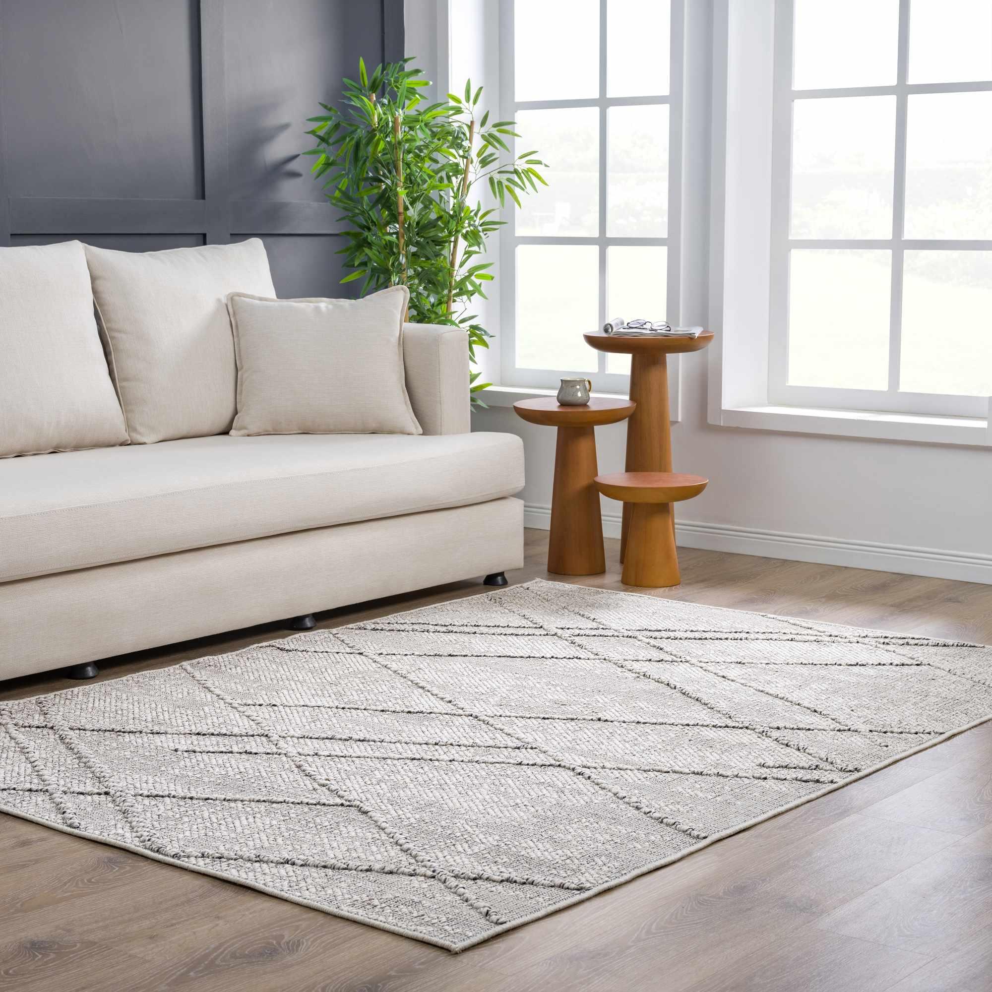 Baqer Bone & Taupe Area Rug