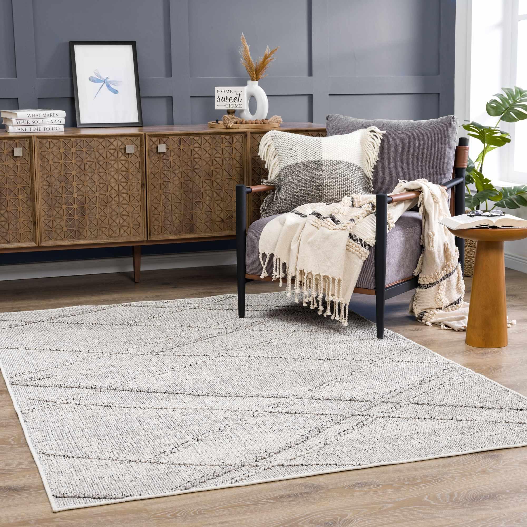 Baqer Bone & Taupe Area Rug