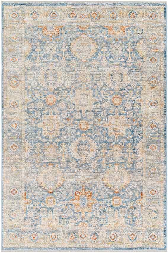 Basehor Traditional Denim Area Rug