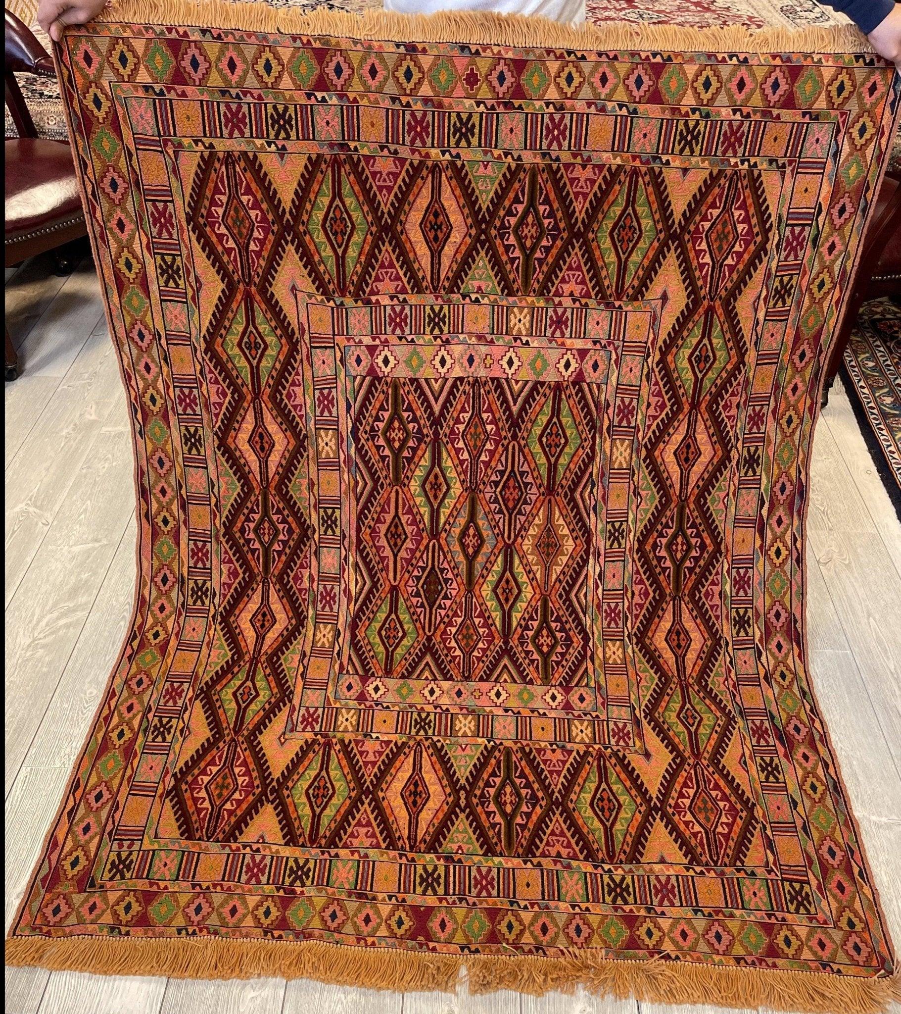 Beautiful Afghani Kilim Rug 5x6 Ft