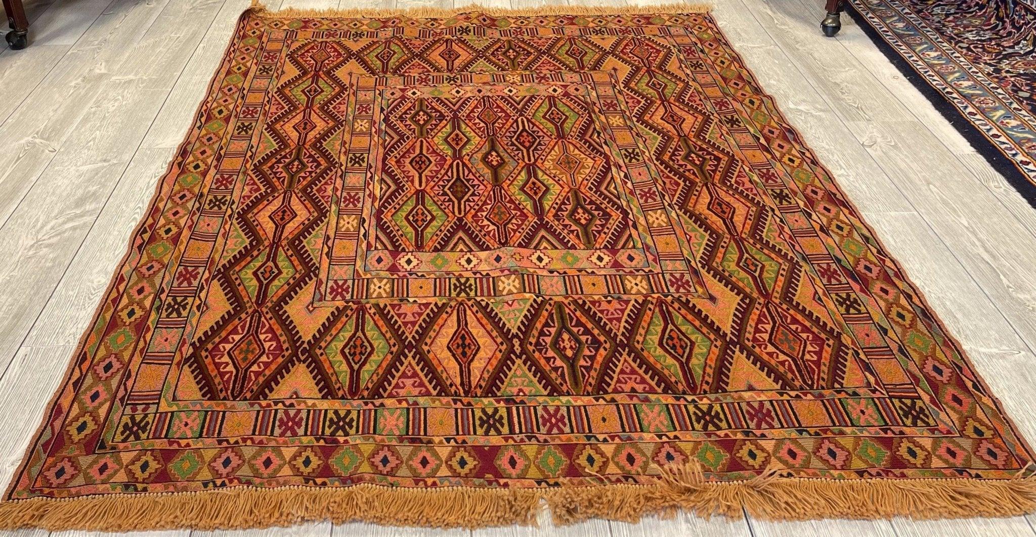 Beautiful Afghani Kilim Rug 5x6 Ft