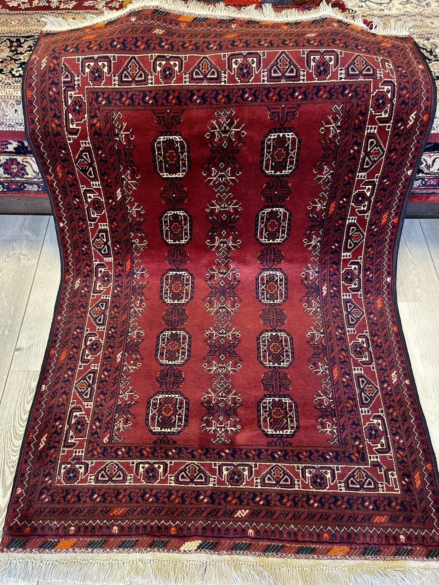 Beautiful Afghani Turkmen Waziri Area Rug 3'4”x5’