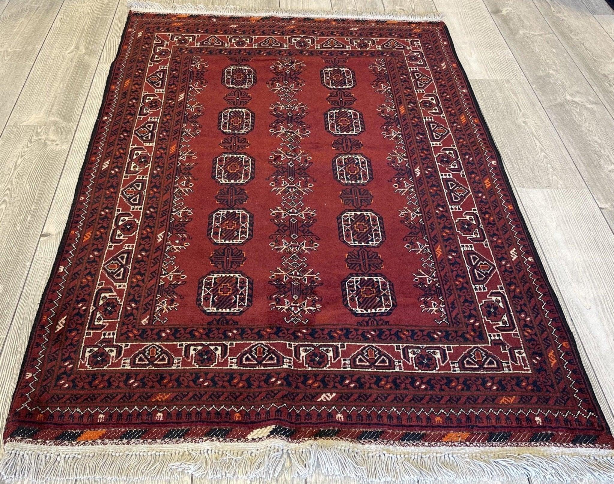 Beautiful Afghani Turkmen Waziri Area Rug 3'4”x5’