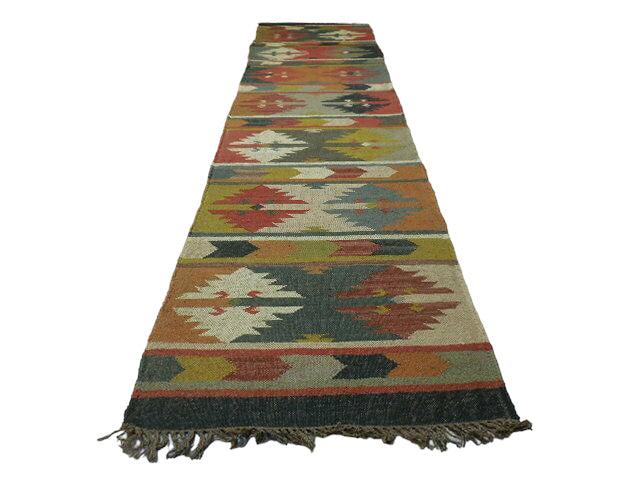 Beautiful Indo-Turkish Geometric Kilim Runner 2’6 x 10’