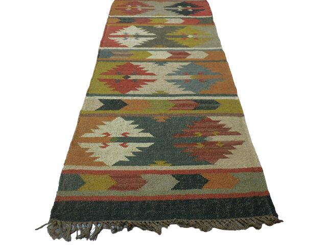 Beautiful Indo-Turkish Geometric Kilim Runner 2’6 x 10’