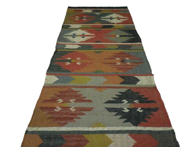 Beautiful Indo-Turkish Geometric Kilim Runner 2’6 x 10’